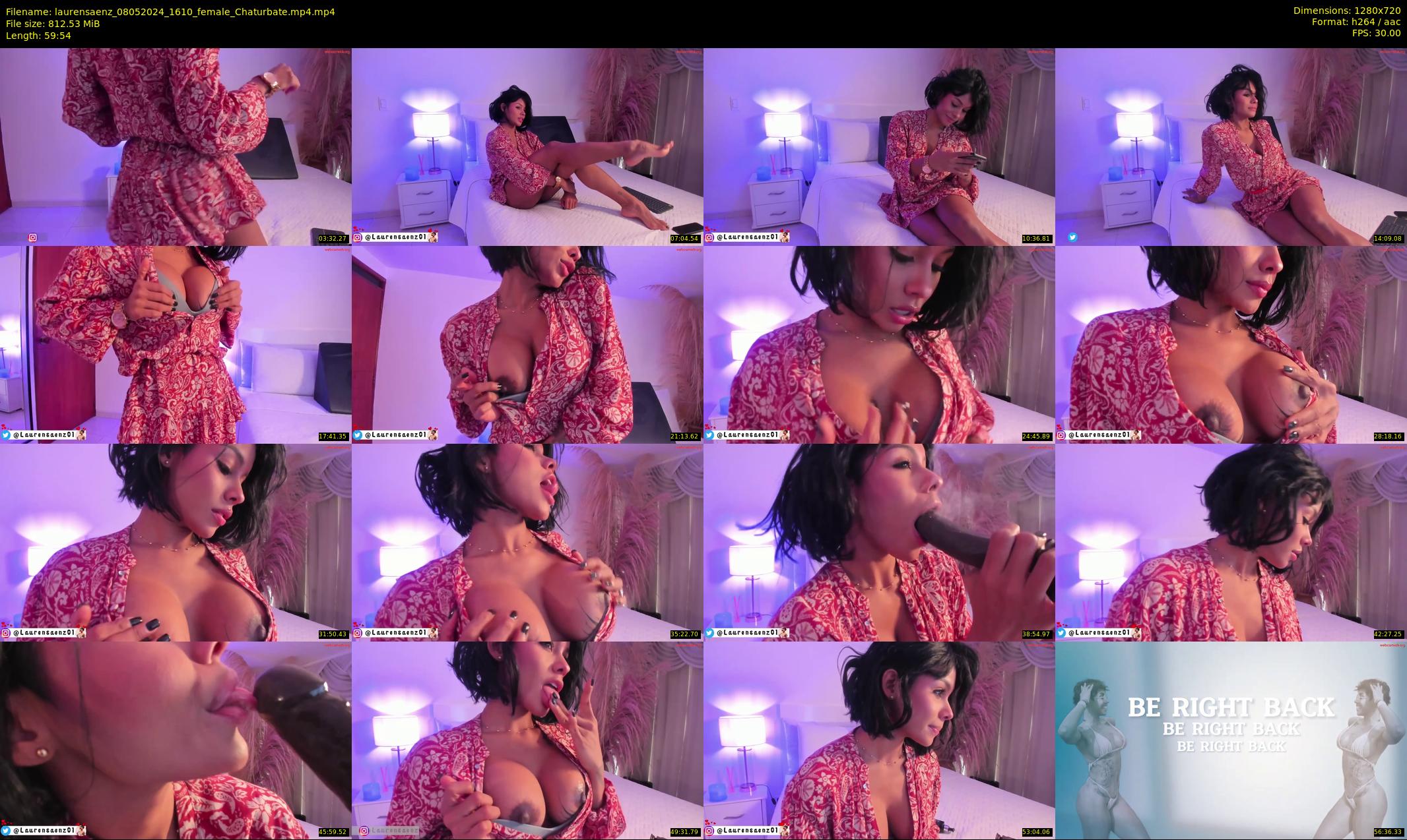 laurensaenz — 60 minute Chaturbate female cam show recording, 720p, May 8, 2024