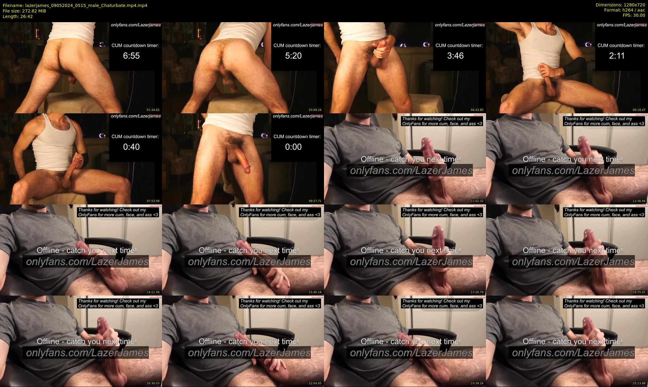 lazerjames — 27 minute Chaturbate male cam show recording, 720p, May 9, 2024