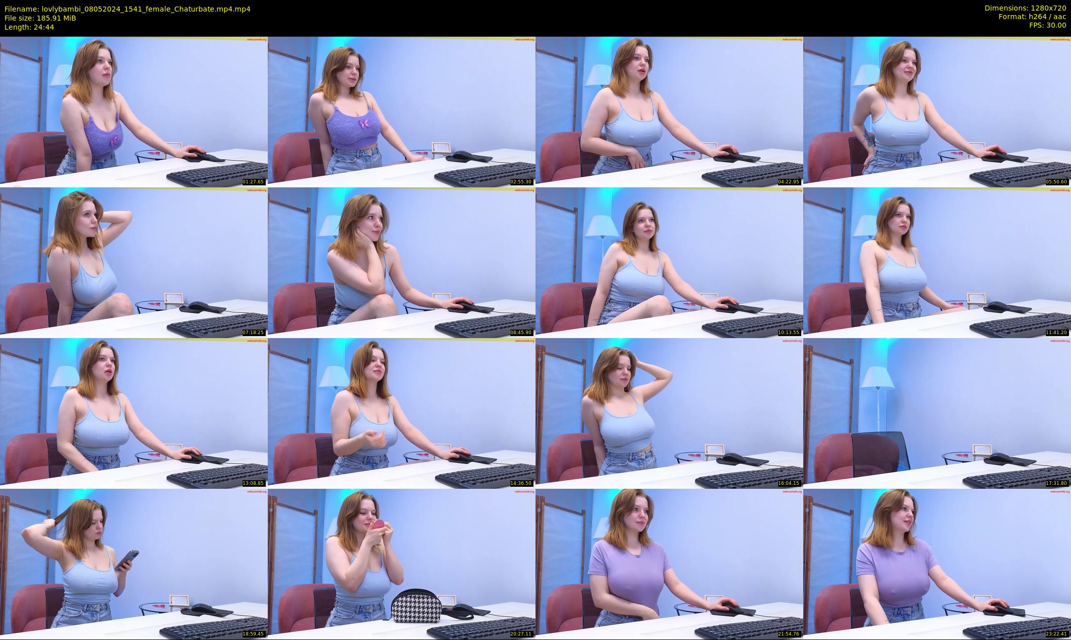 lovlybambi — 25 minute Chaturbate female cam show recording, 720p, May 8, 2024