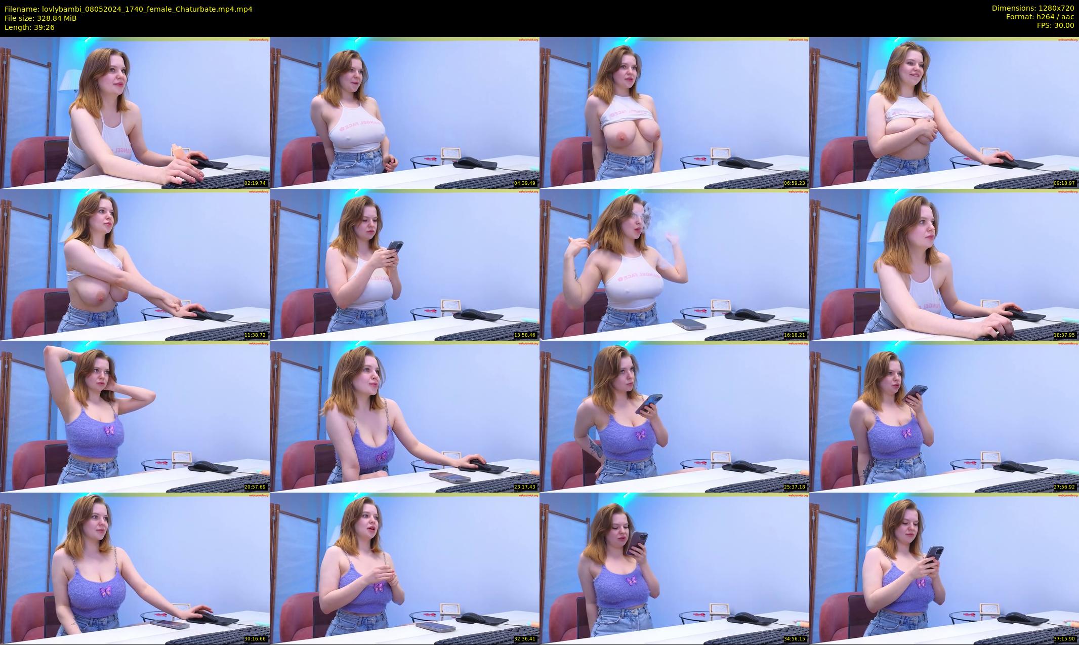 lovlybambi — 40 minute Chaturbate female cam show recording, 720p, May 8, 2024