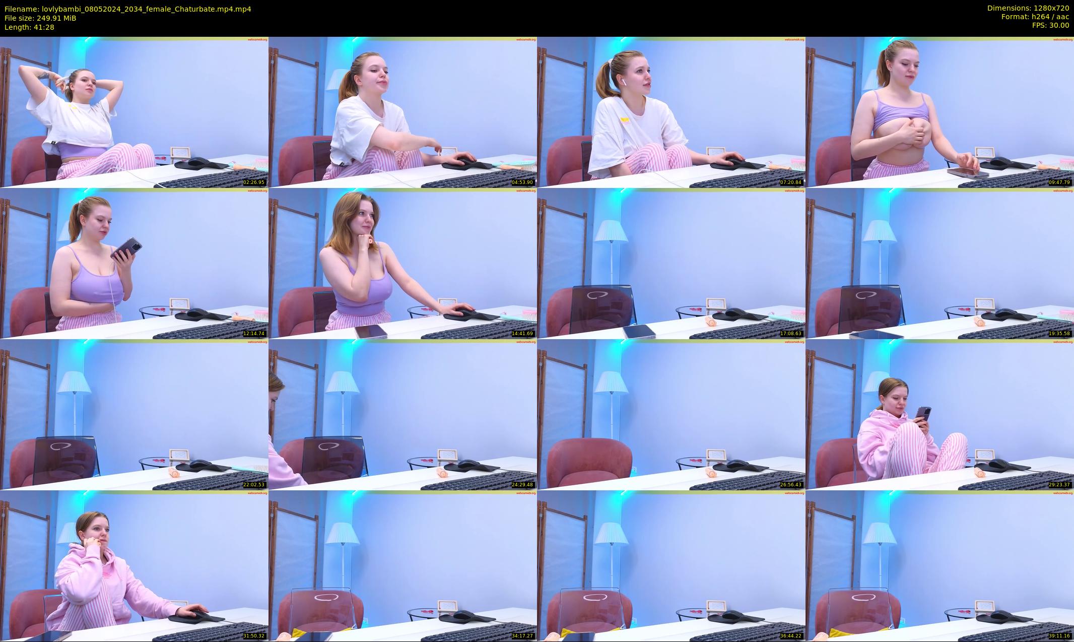 lovlybambi — 42 minute Chaturbate female cam show recording, 720p, May 8, 2024