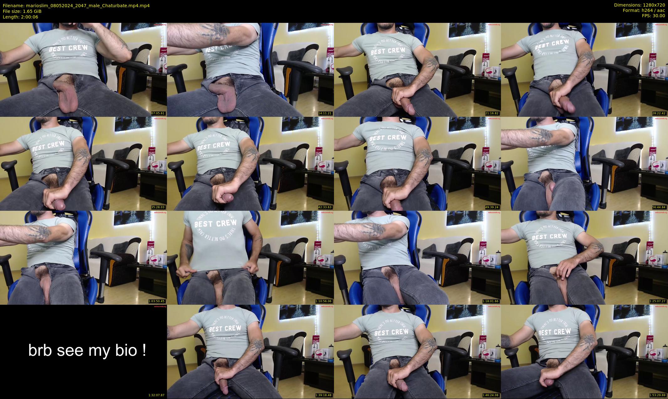 marioslim — 121 minute Chaturbate male cam show recording, 720p, May 8, 2024