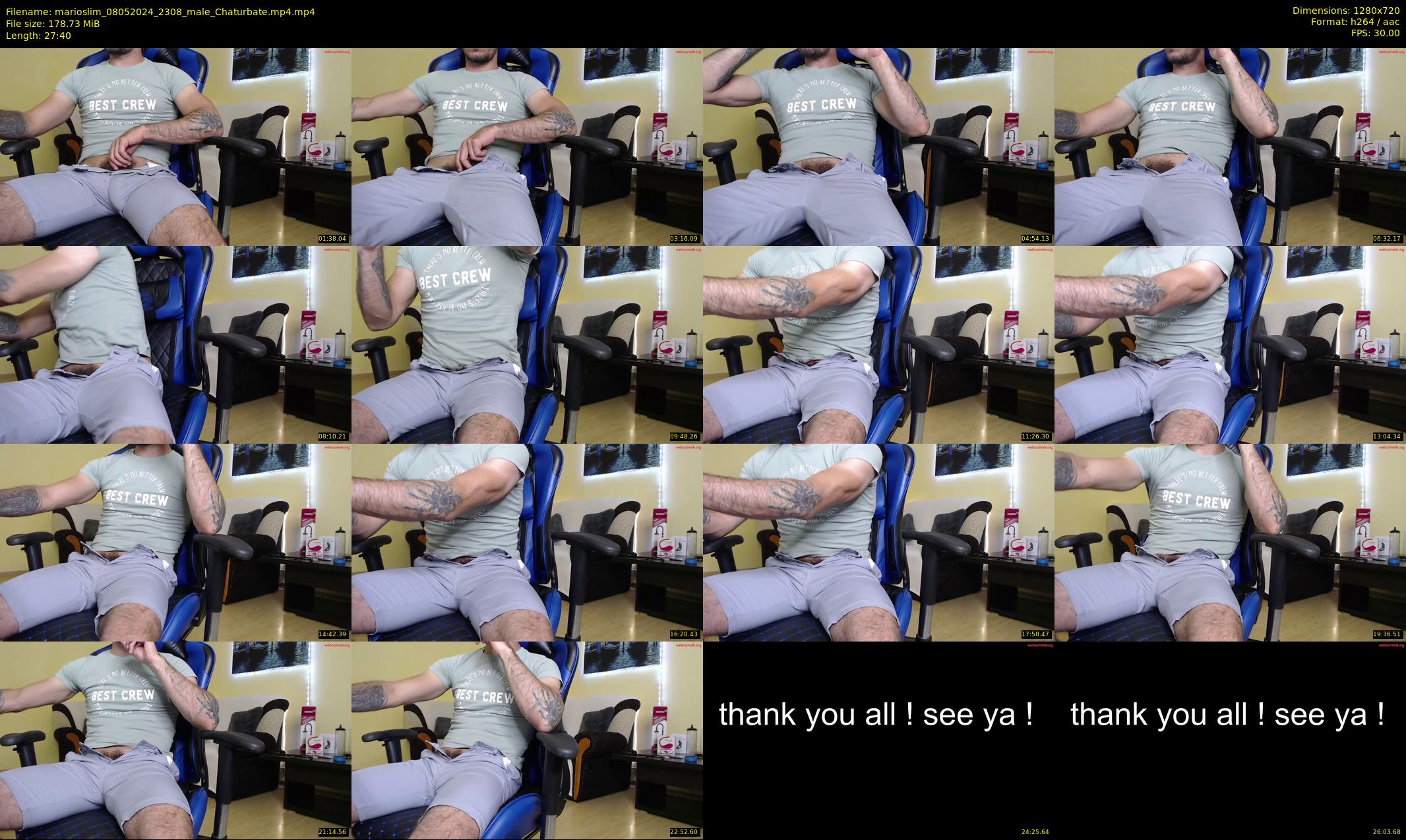marioslim — 28 minute Chaturbate male cam show recording, 720p, May 8, 2024