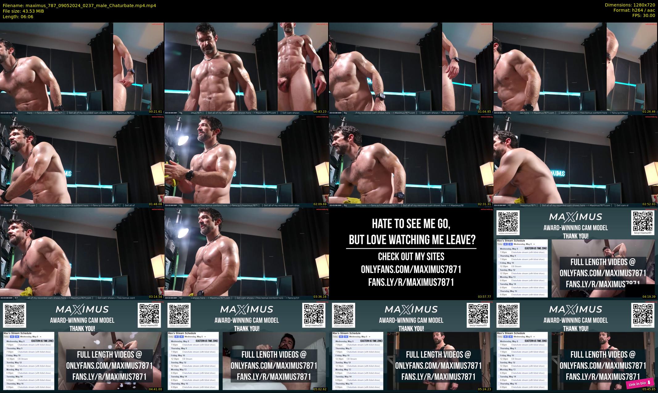 maximus_787 — 7 minute Chaturbate male cam show recording, 720p, May 9, 2024