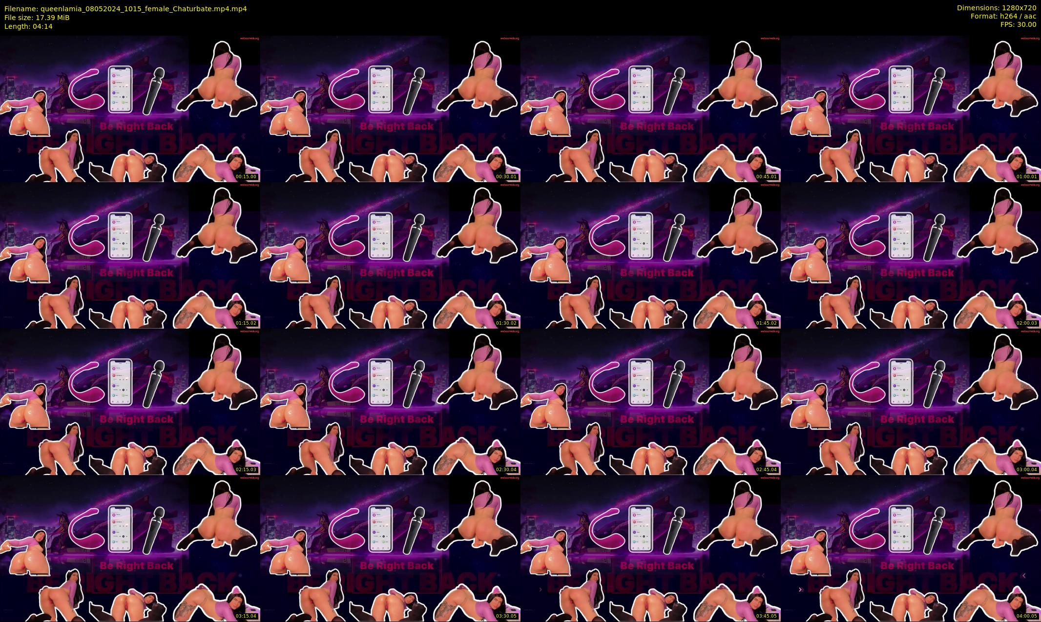 queenlamia — 5 minute Chaturbate female cam show recording, 720p, May 8, 2024