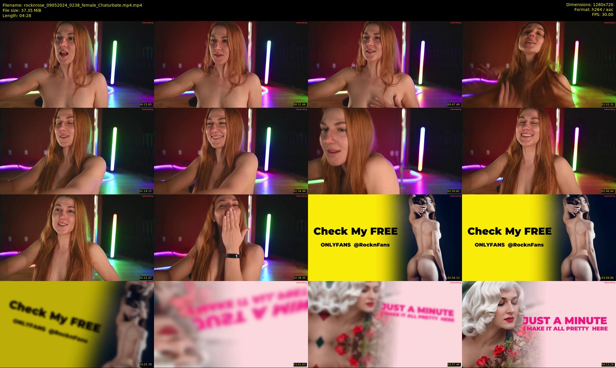 rocknrose — 5 minute Chaturbate female cam show recording, 720p, May 9, 2024