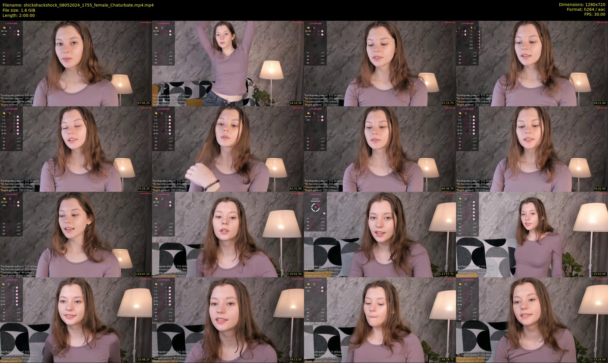shickshackshock — 120 minute Chaturbate female cam show recording, 720p, May 8, 2024