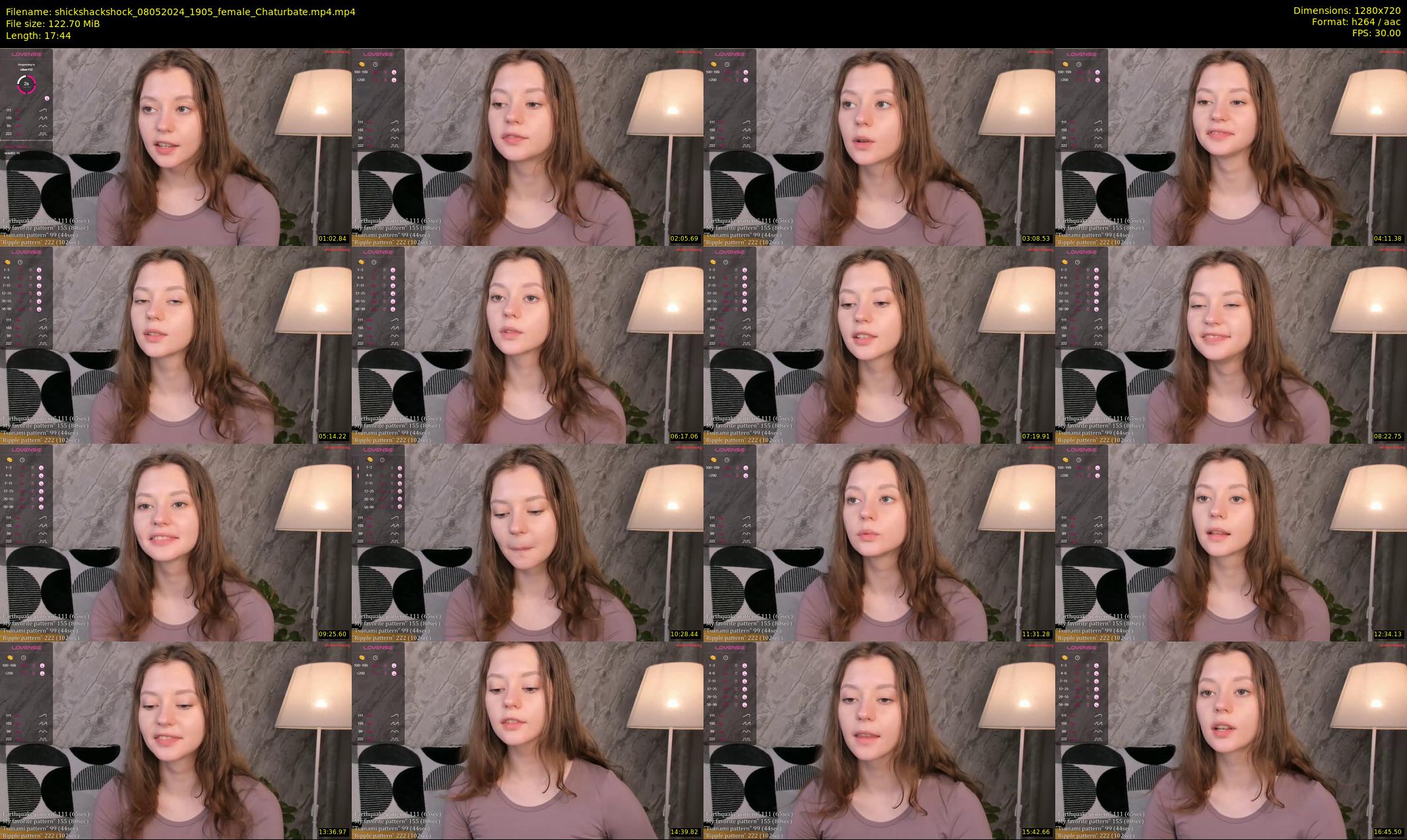 shickshackshock — 18 minute Chaturbate female cam show recording, 720p, May 8, 2024