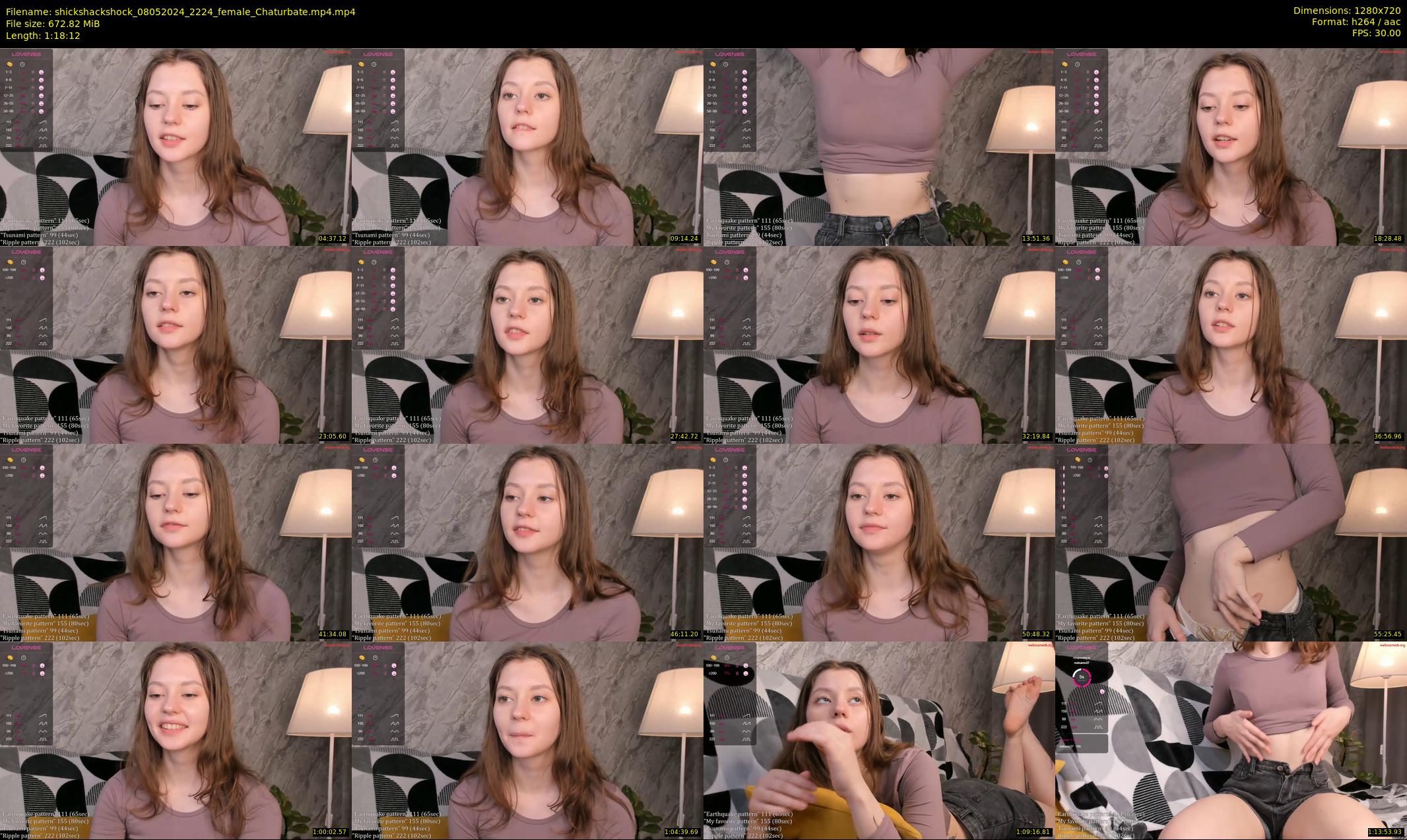shickshackshock — 79 minute Chaturbate female cam show recording, 720p, May 8, 2024