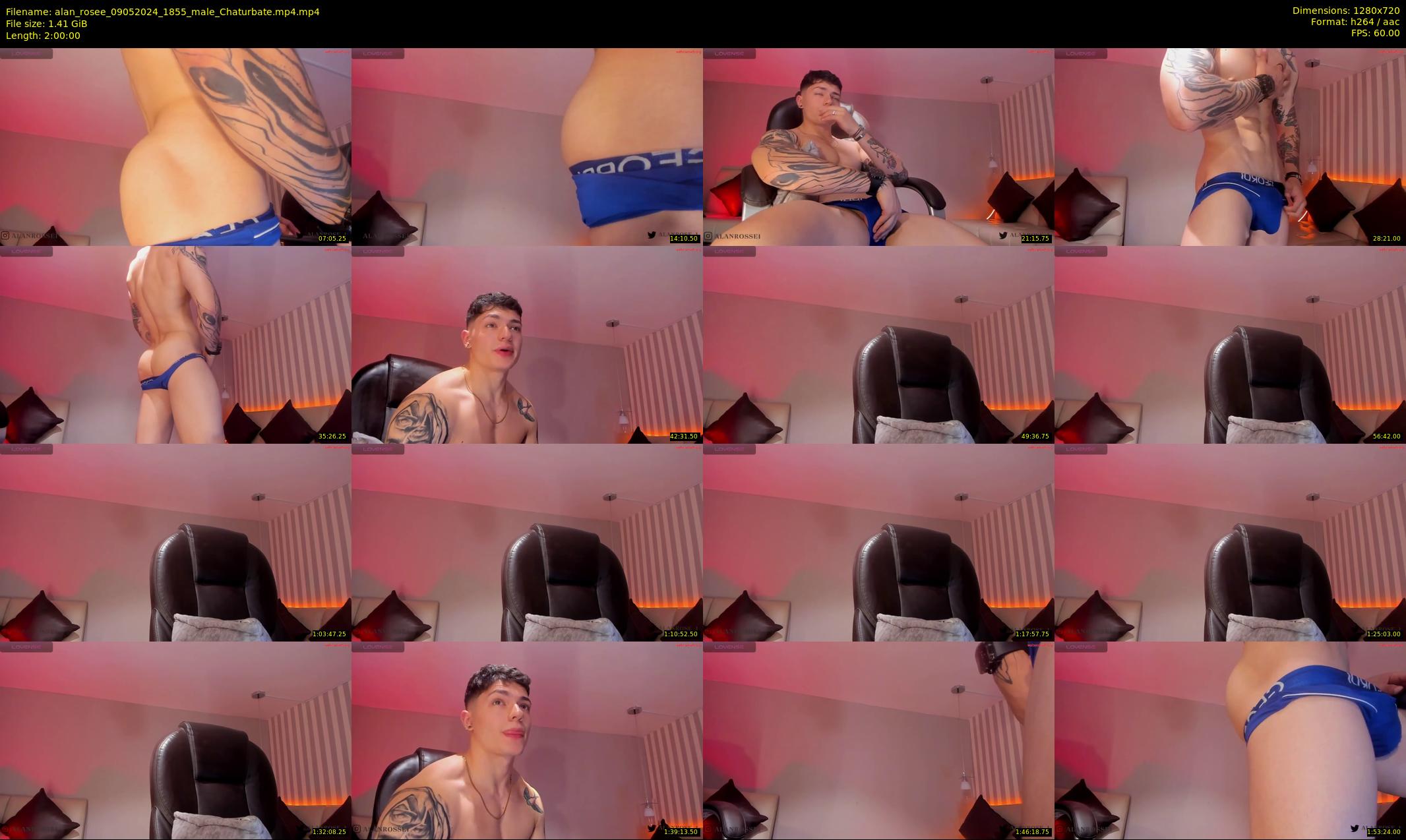 alan_rosee — 120 minute Chaturbate male cam show recording, 720p, May 9, 2024