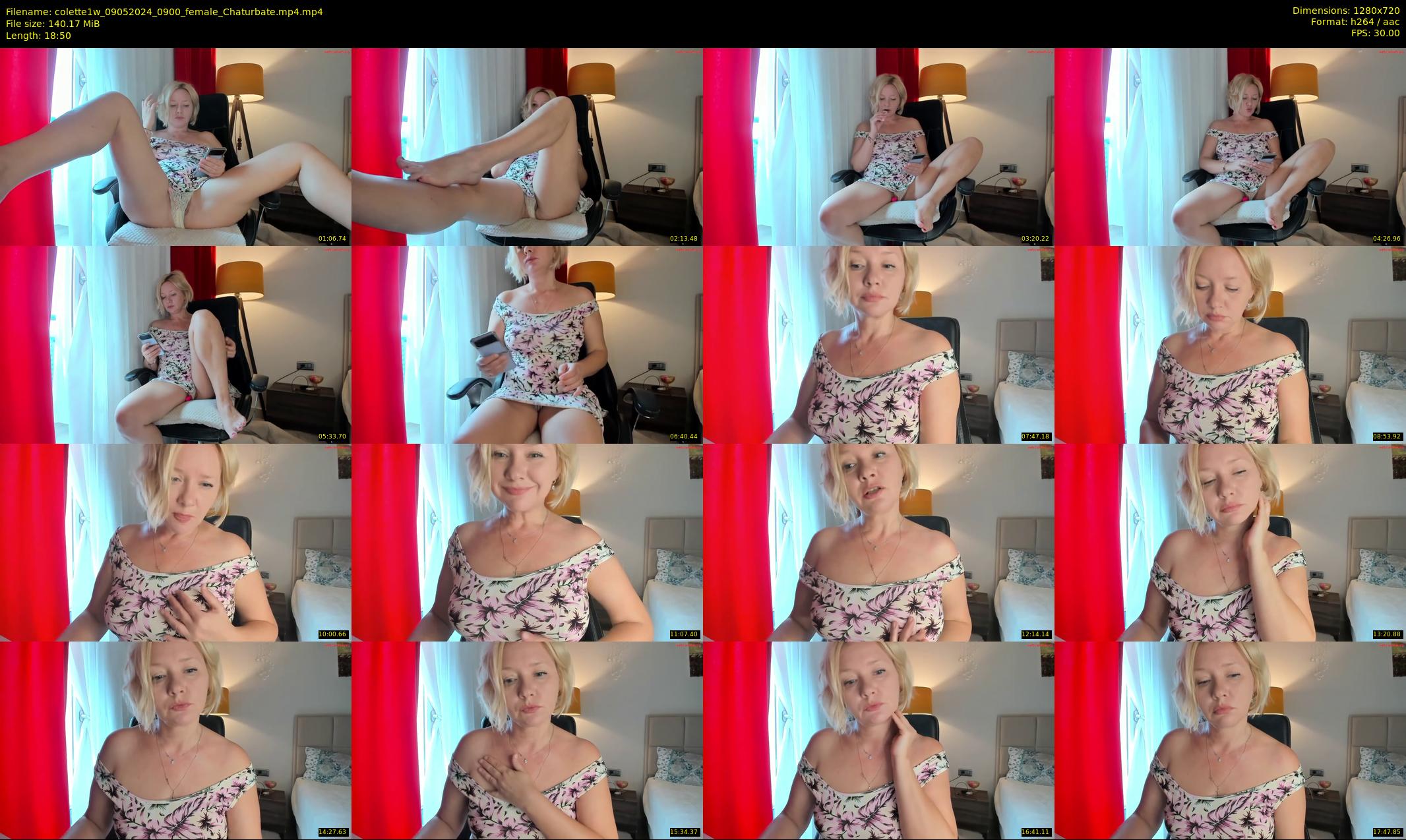 colette1w — 19 minute Chaturbate female cam show recording, 720p, May 9, 2024