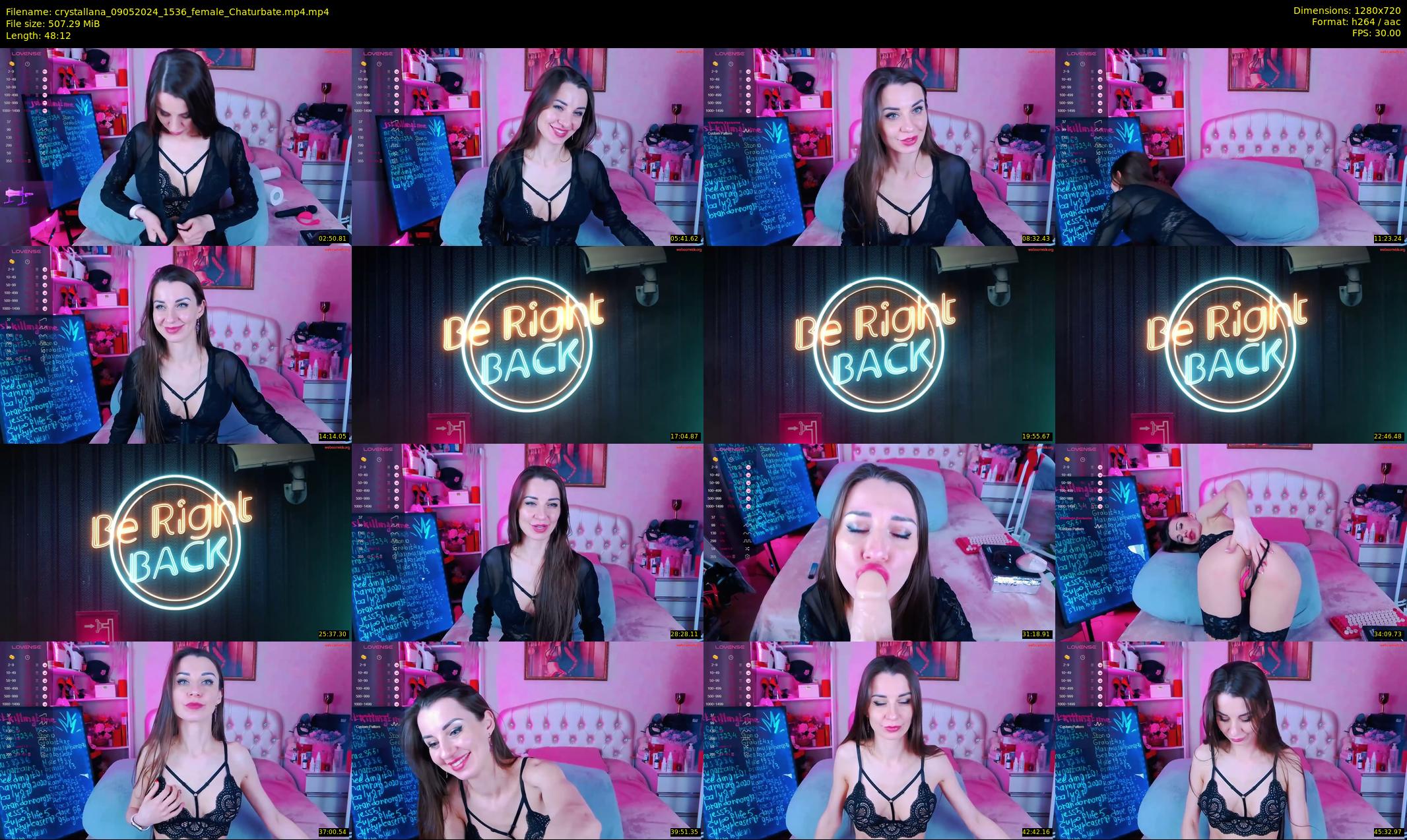crystallana — 49 minute Chaturbate female cam show recording, 720p, May 9, 2024