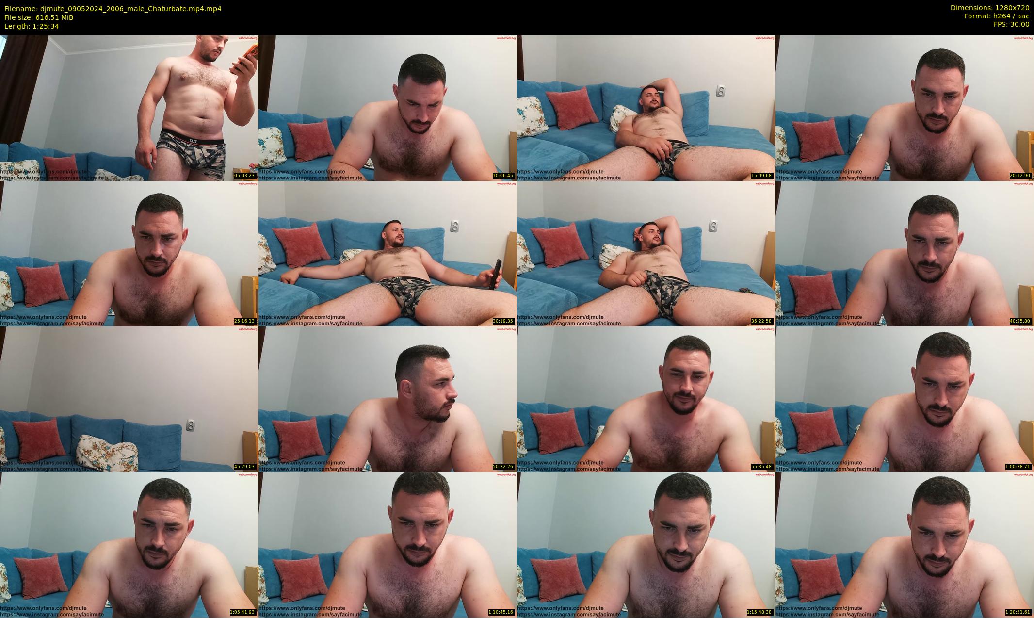 djmute — 86 minute Chaturbate male cam show recording, 720p, May 9, 2024