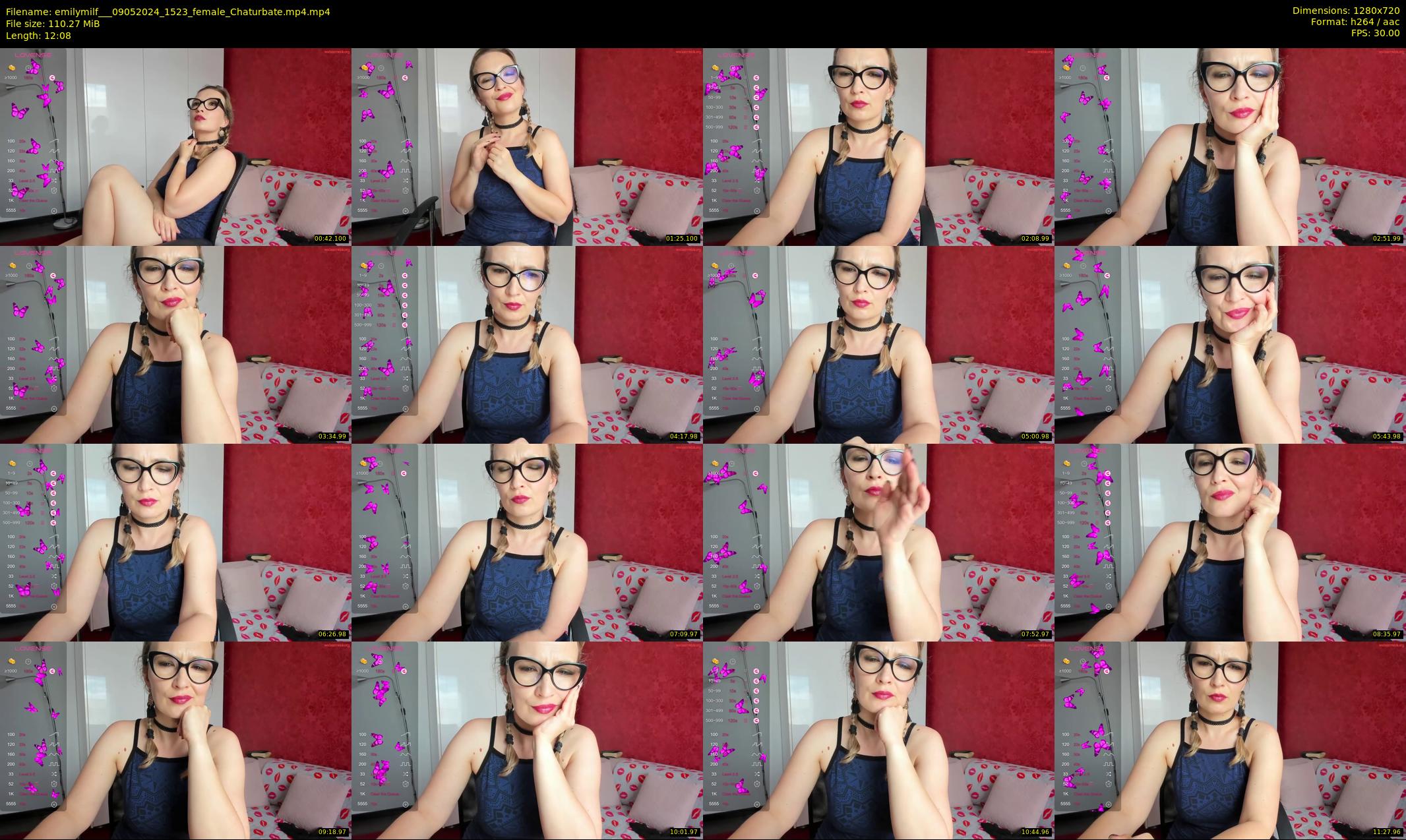 emilymilf__ — 13 minute Chaturbate female cam show recording, 720p, May 9, 2024