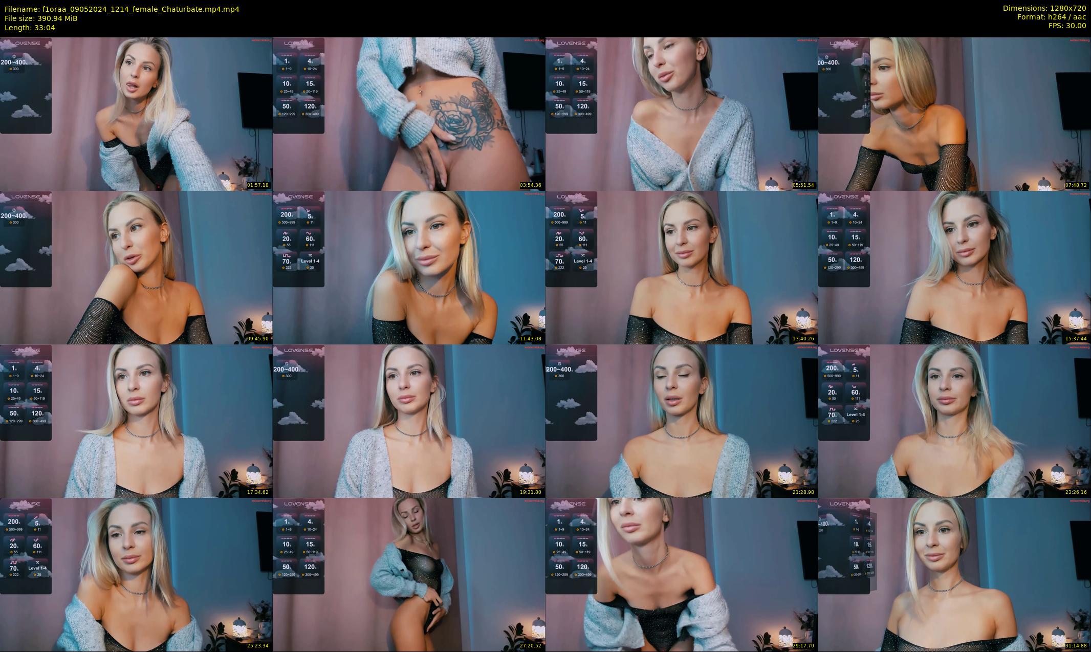 f1oraa — 34 minute Chaturbate female cam show recording, 720p, May 9, 2024