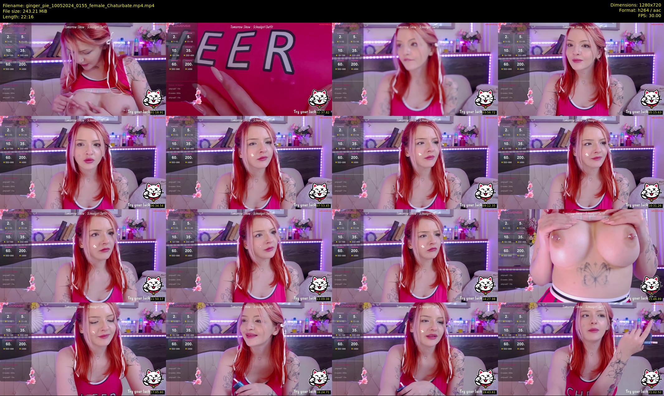 ginger_pie — 23 minute Chaturbate female cam show recording, 720p, May 10, 2024
