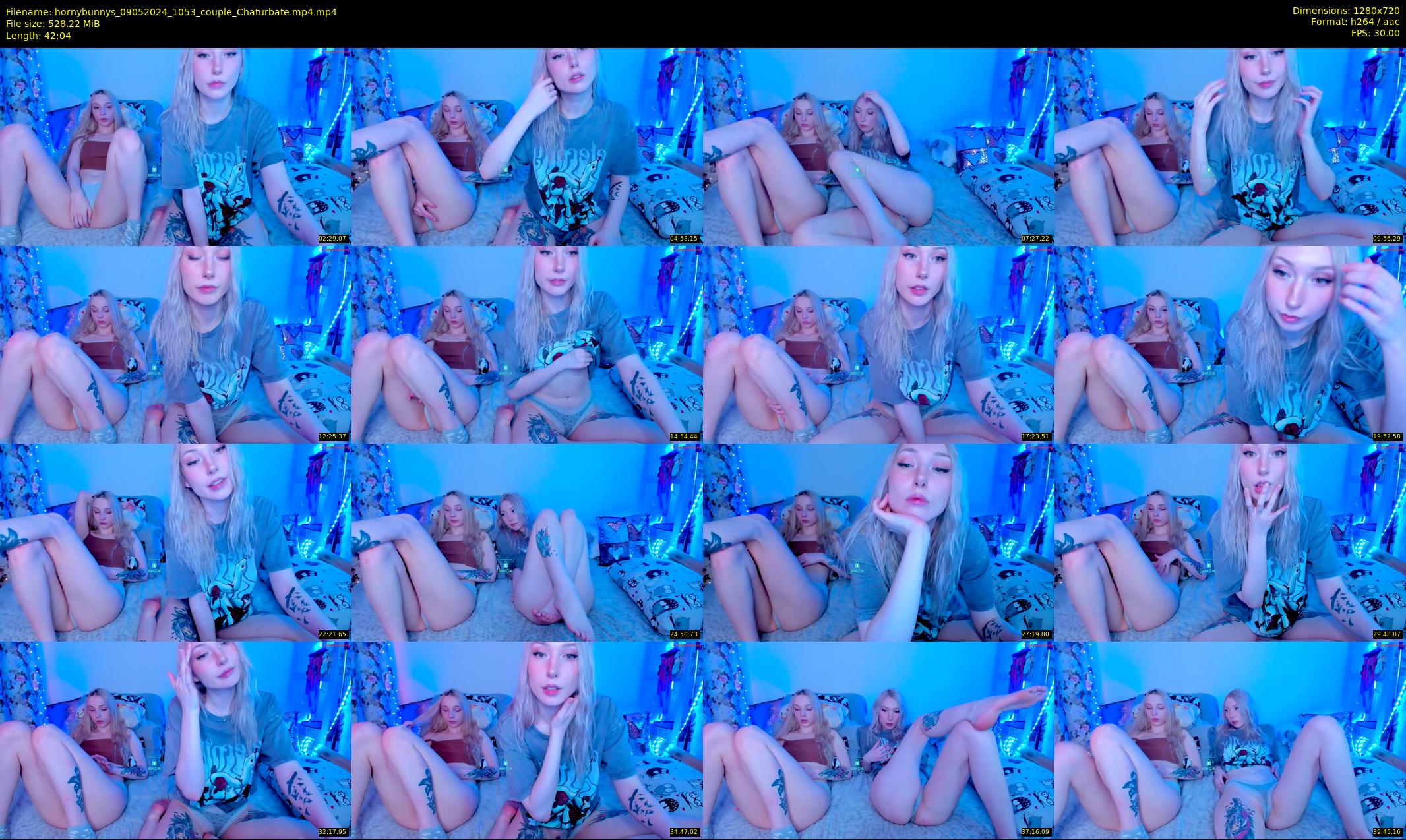 hornybunnys — 43 minute Chaturbate couple cam show recording, 720p, May 9, 2024