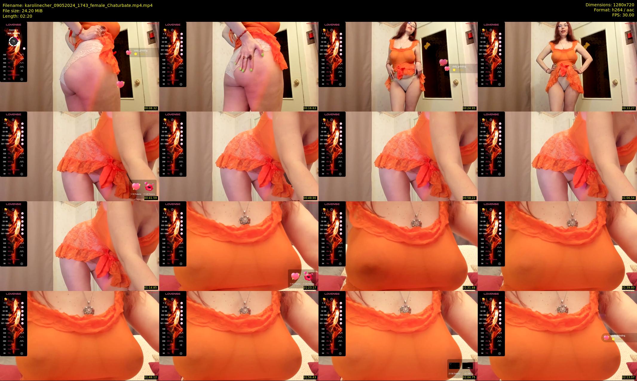 karolinecher — 3 minute Chaturbate female cam show recording, 720p, May 9, 2024