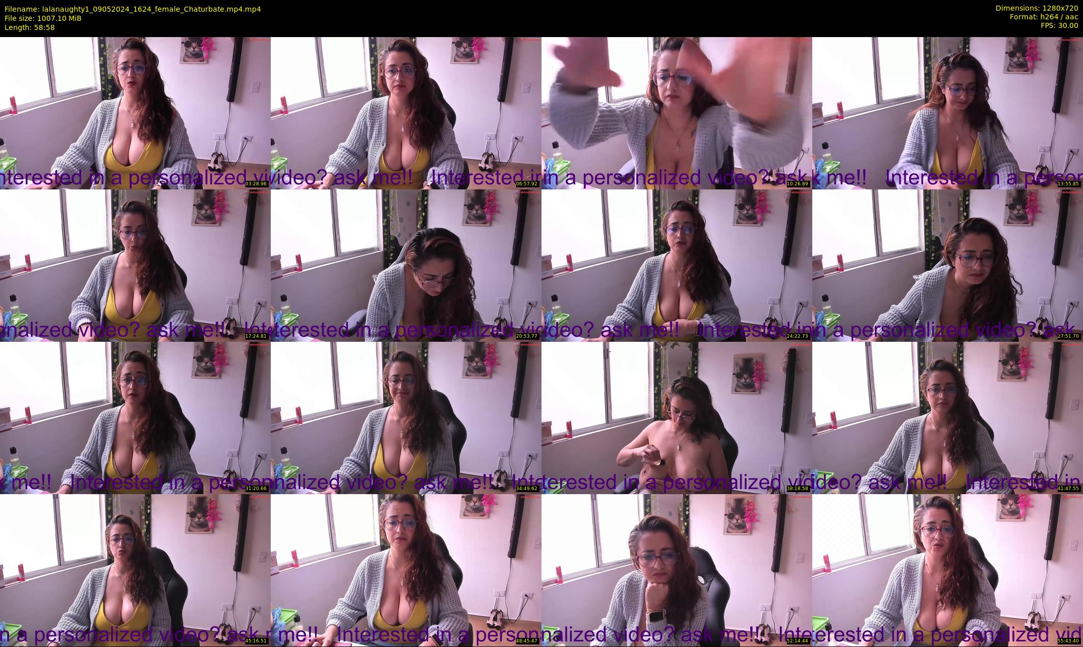 lalanaughty1 — 59 minute Chaturbate female cam show recording, 720p, May 9, 2024