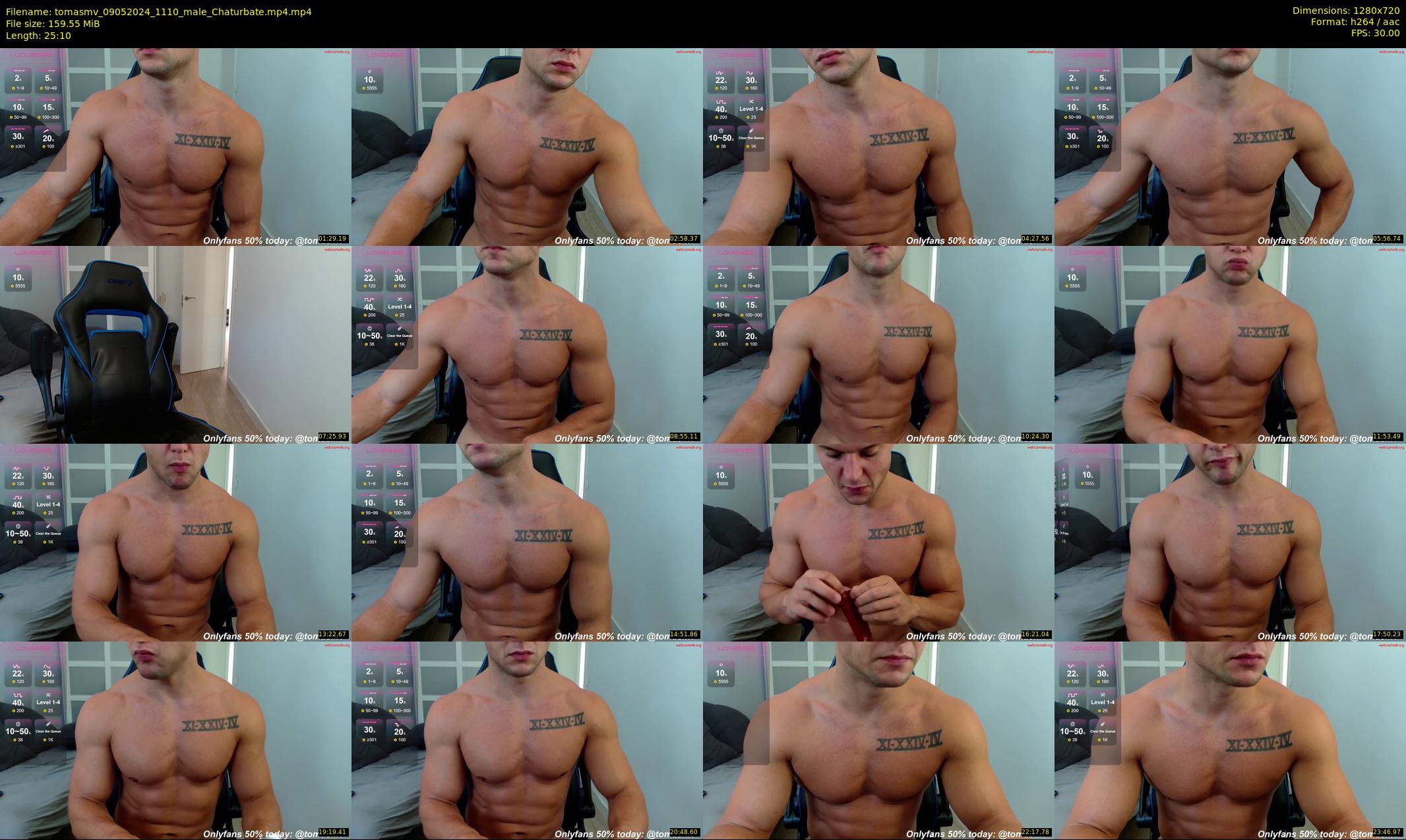 tomasmv — 26 minute Chaturbate male cam show recording, 720p, May 9, 2024