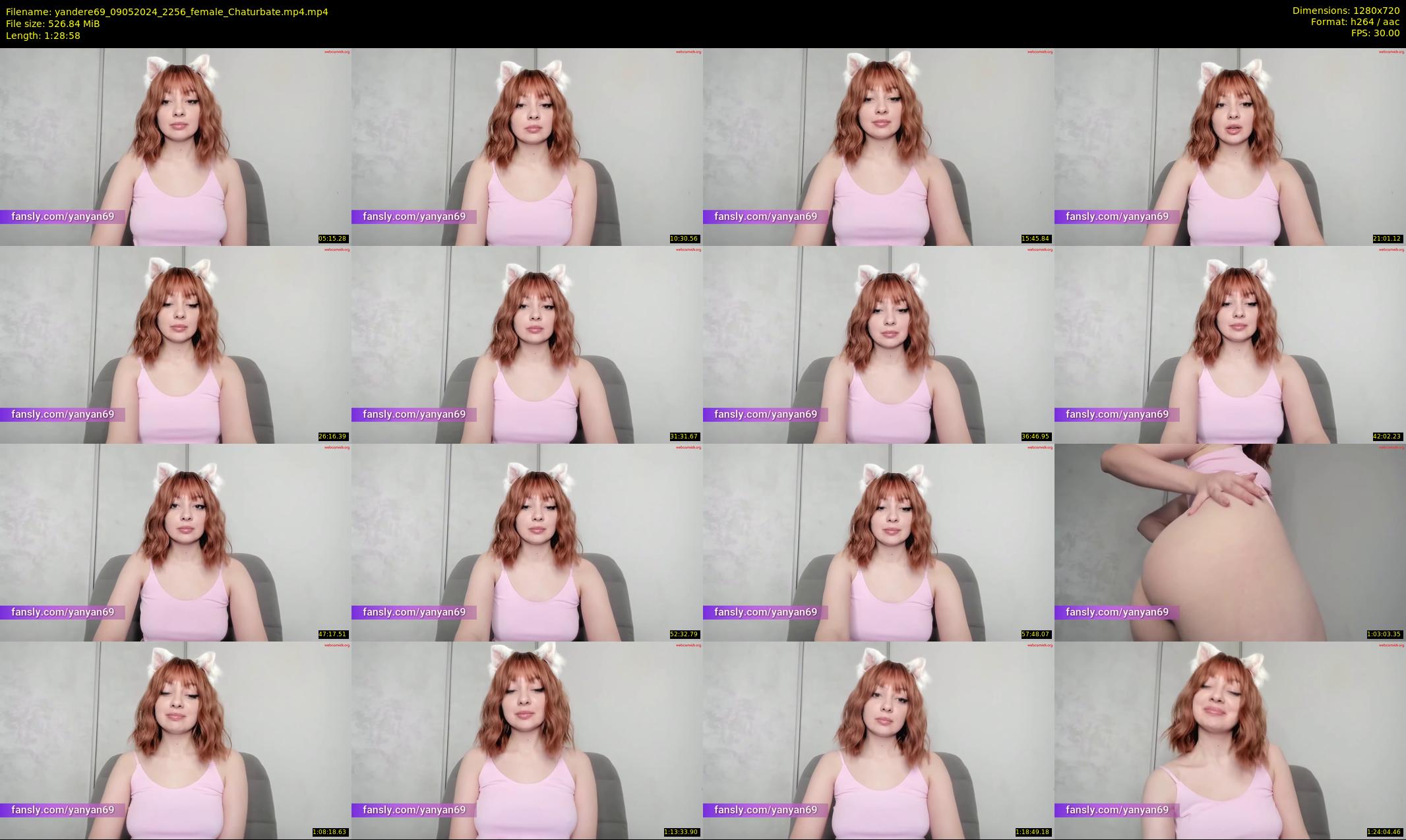 yandere69 — 89 minute Chaturbate female cam show recording, 720p, May 9, 2024
