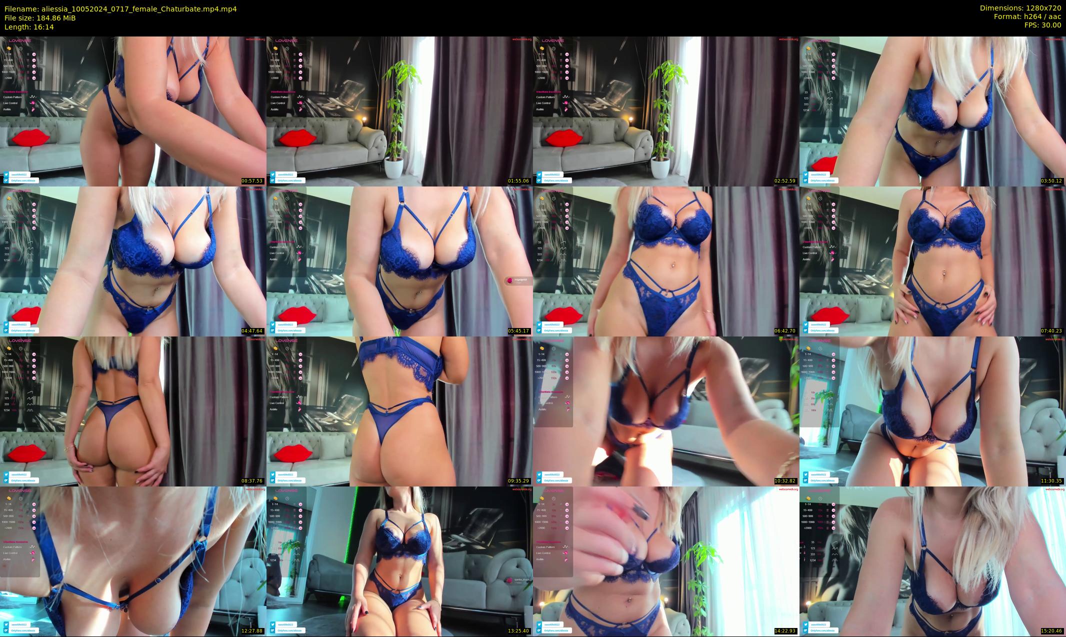 aliessia — 17 minute Chaturbate female cam show recording, 720p, May 10, 2024