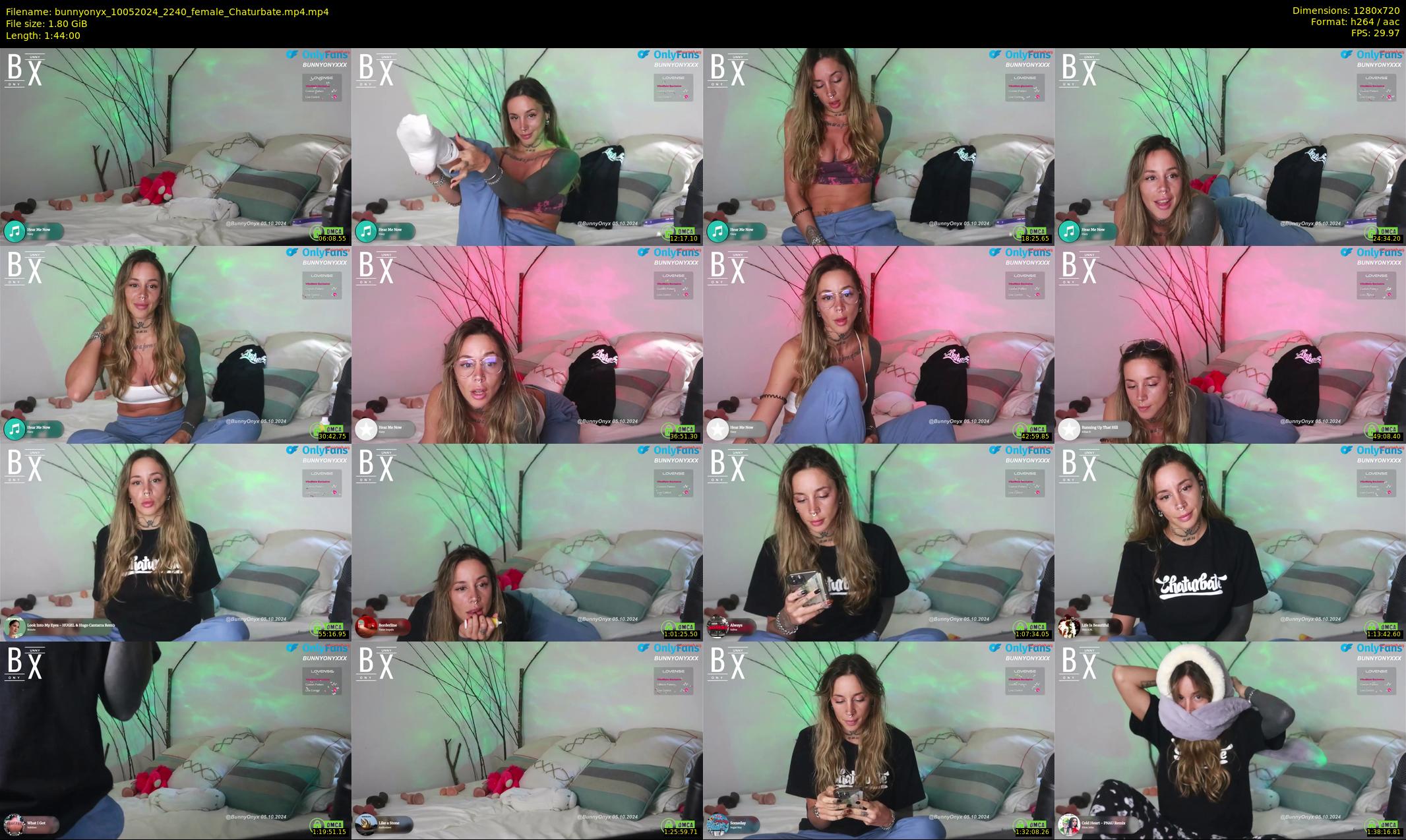 bunnyonyx — 104 minute Chaturbate female cam show recording, 720p, May 10, 2024