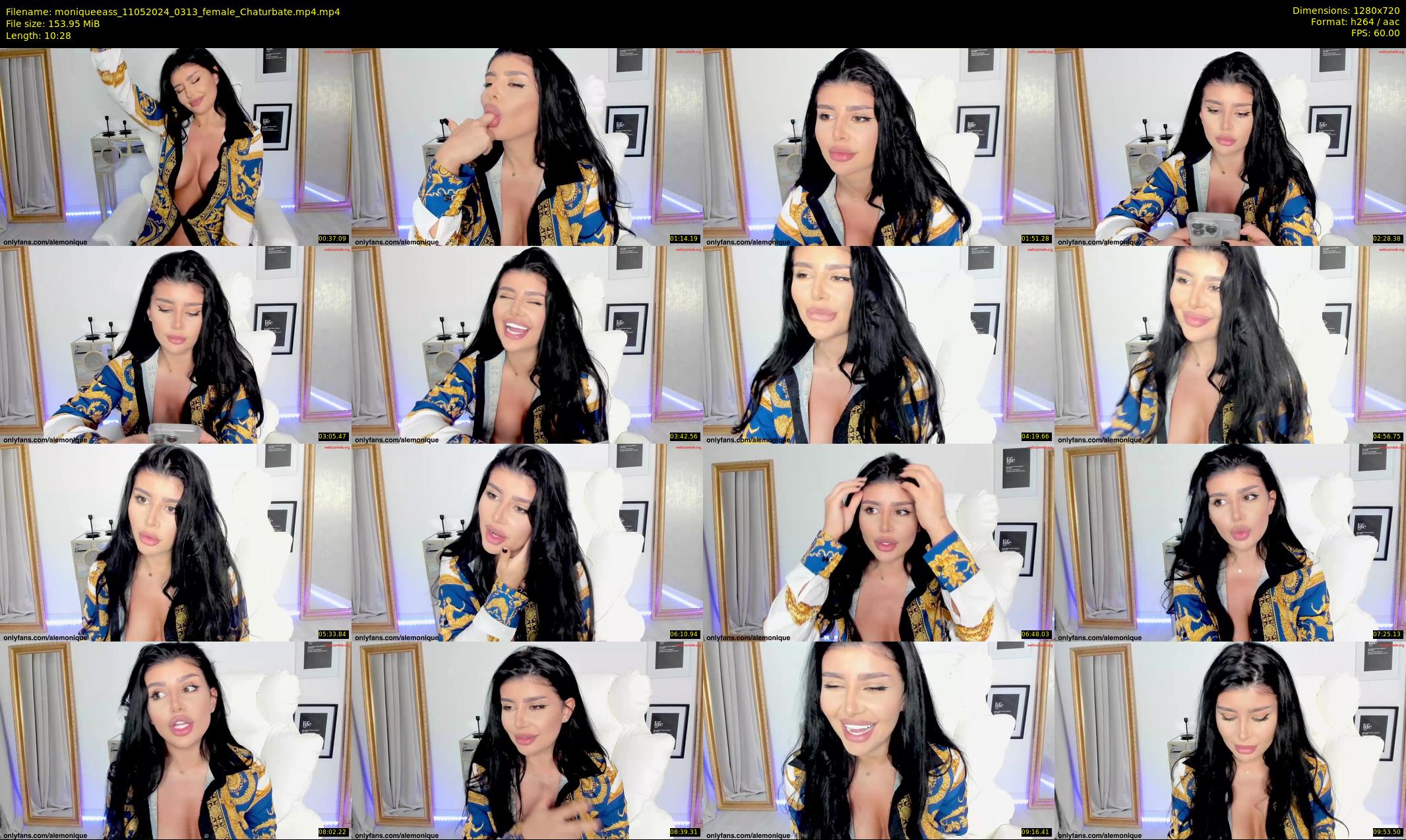 moniqueeass — 11 minute Chaturbate female cam show recording, 720p, May 11, 2024