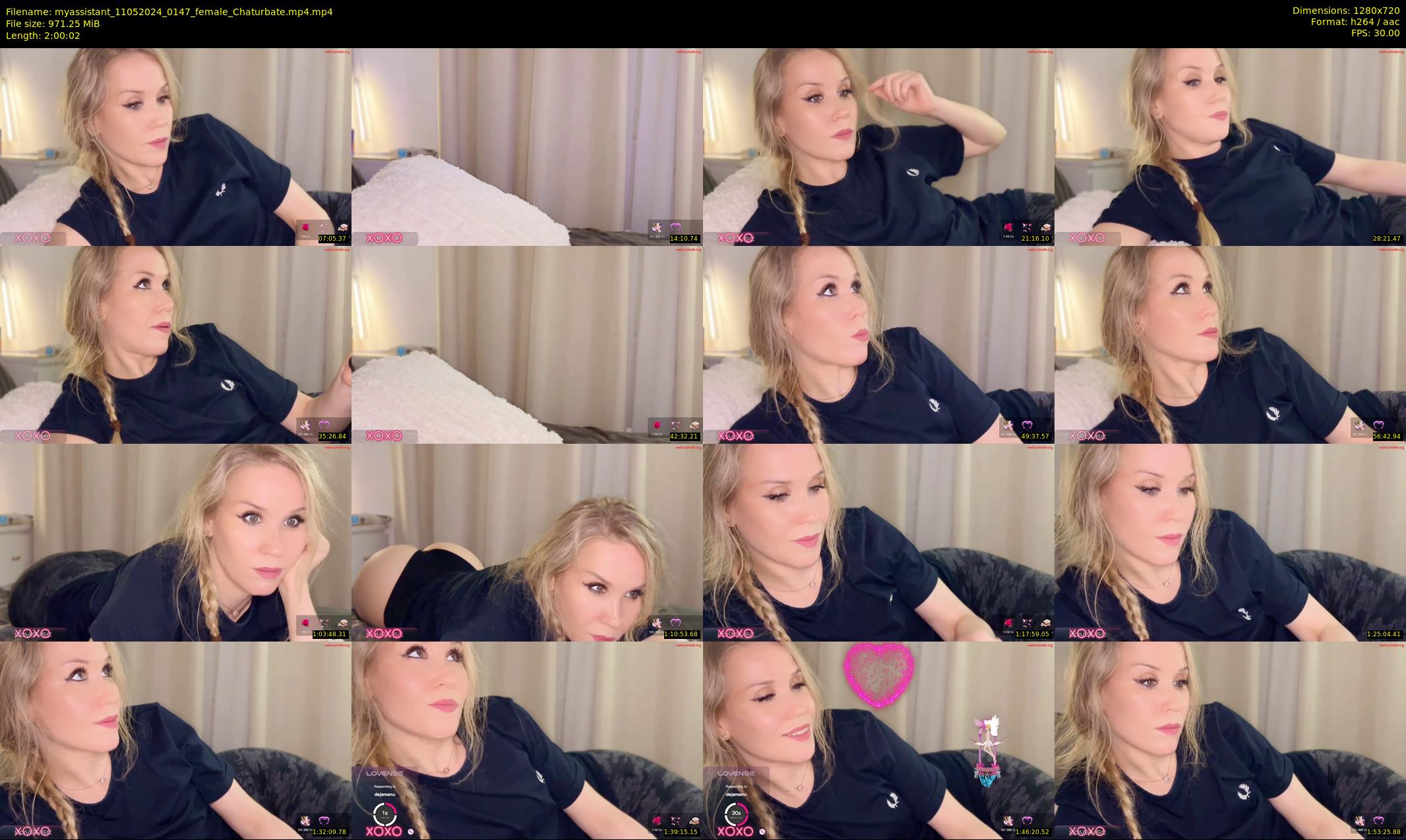 myassistant — 121 minute Chaturbate female cam show recording, 720p, May 11, 2024