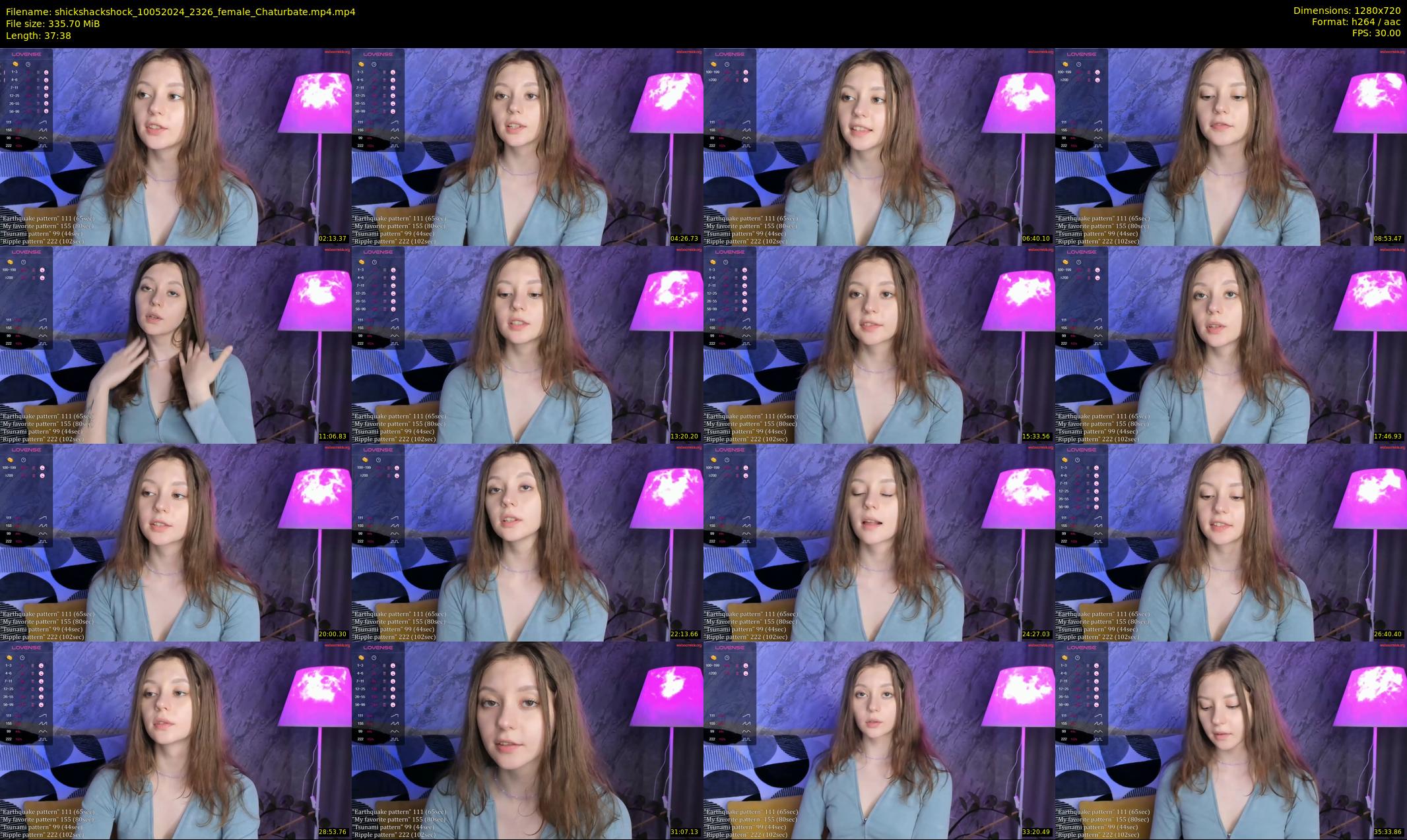 shickshackshock — 38 minute Chaturbate female cam show recording, 720p, May 10, 2024