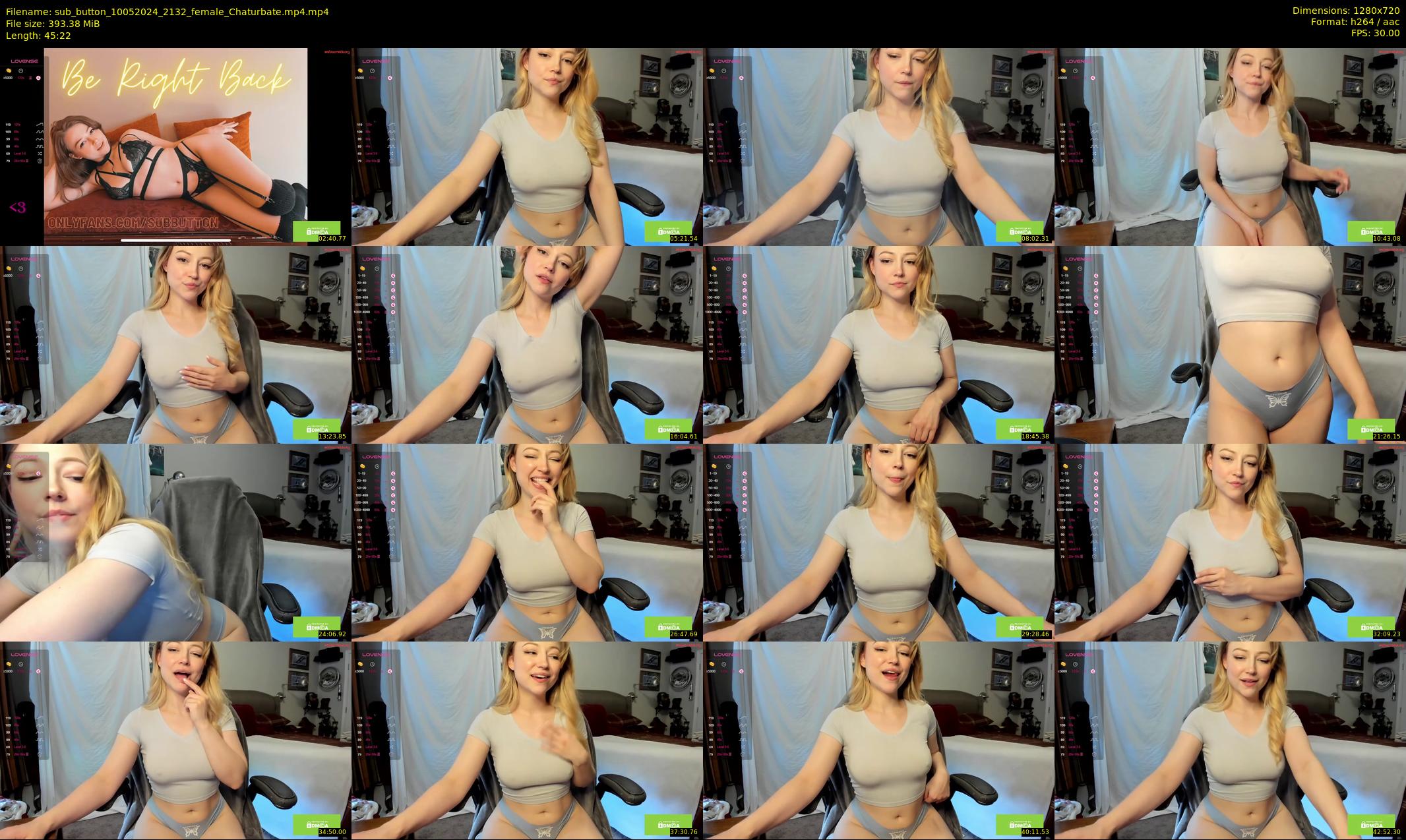 sub_button — 46 minute Chaturbate female cam show recording, 720p, May 10, 2024