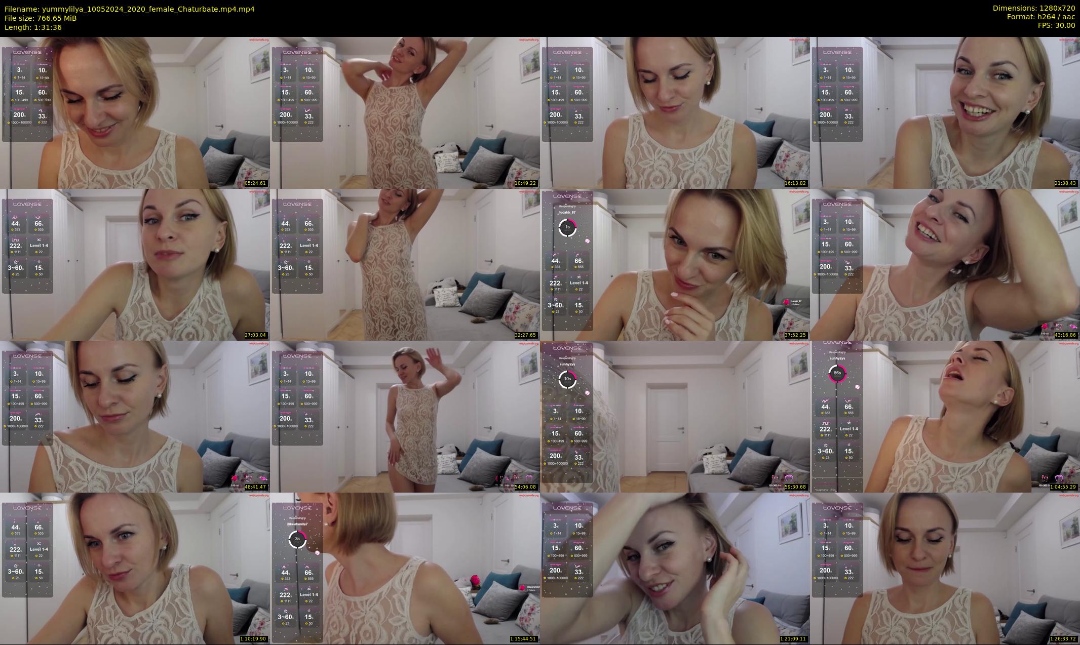yummylilya — 92 minute Chaturbate female cam show recording, 720p, May 10, 2024
