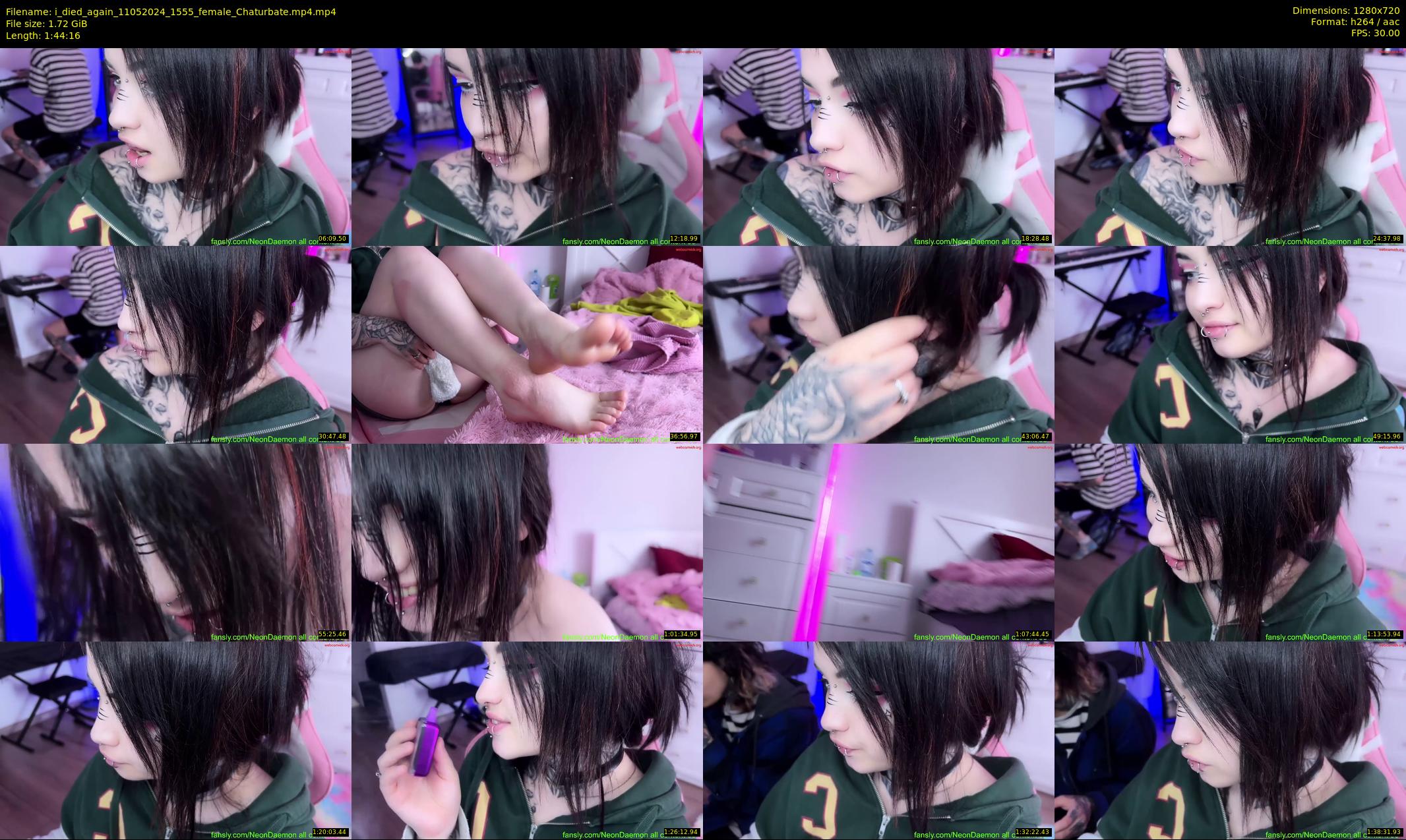 i_died_again — 105 minute Chaturbate female cam show recording, 720p, May 11, 2024