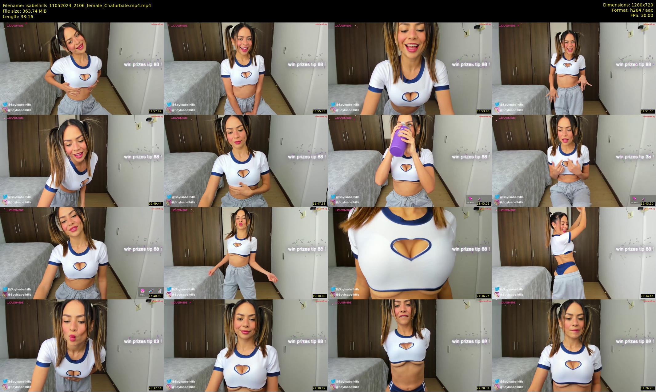 isabelhills — 34 minute Chaturbate female cam show recording, 720p, May 11, 2024