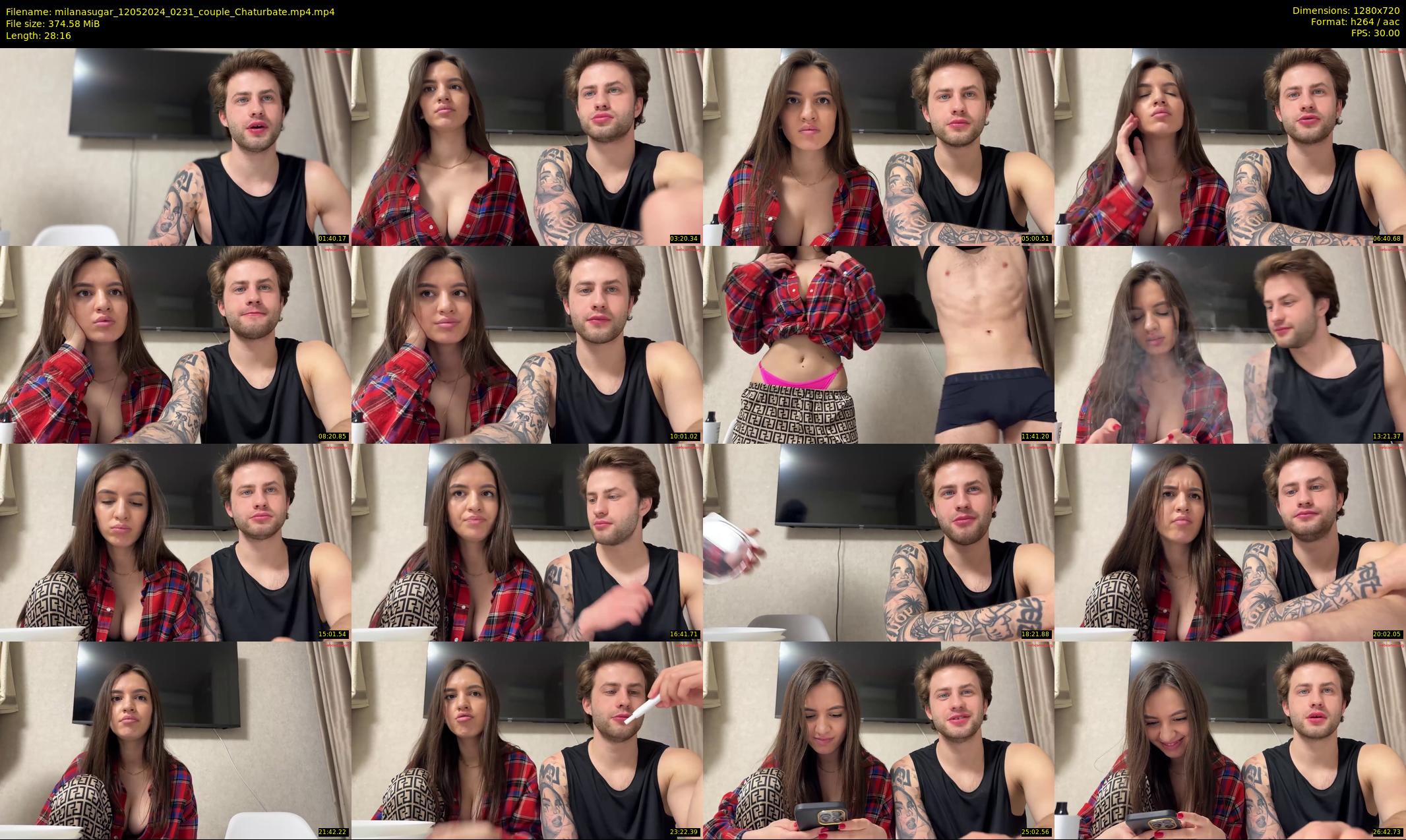 milanasugar — 29 minute Chaturbate couple cam show recording, 720p, May 12, 2024