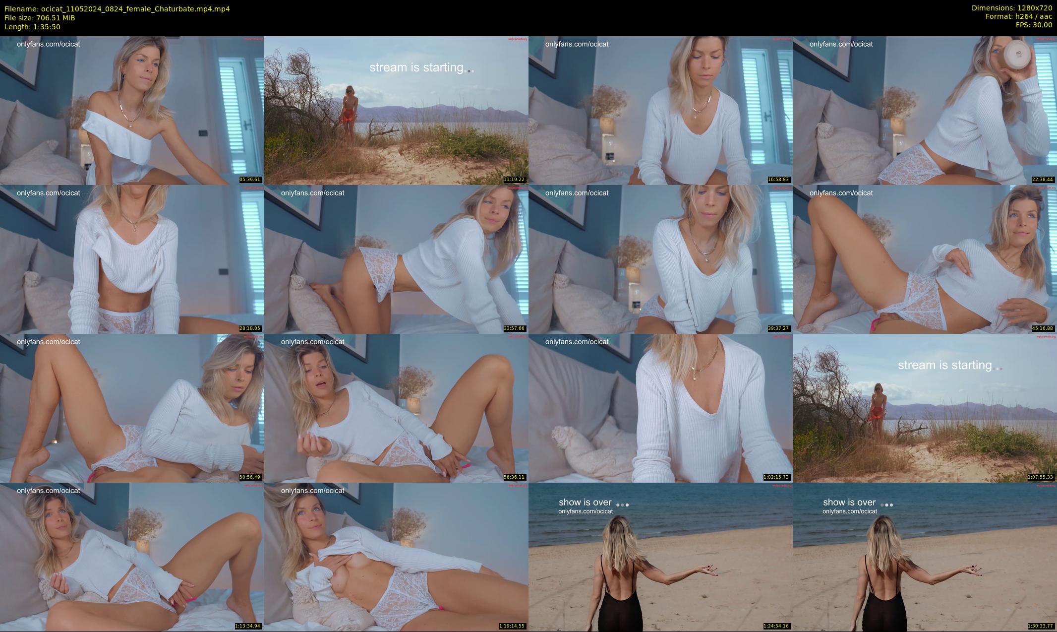 ocicat — 96 minute Chaturbate female cam show recording, 720p, May 11, 2024