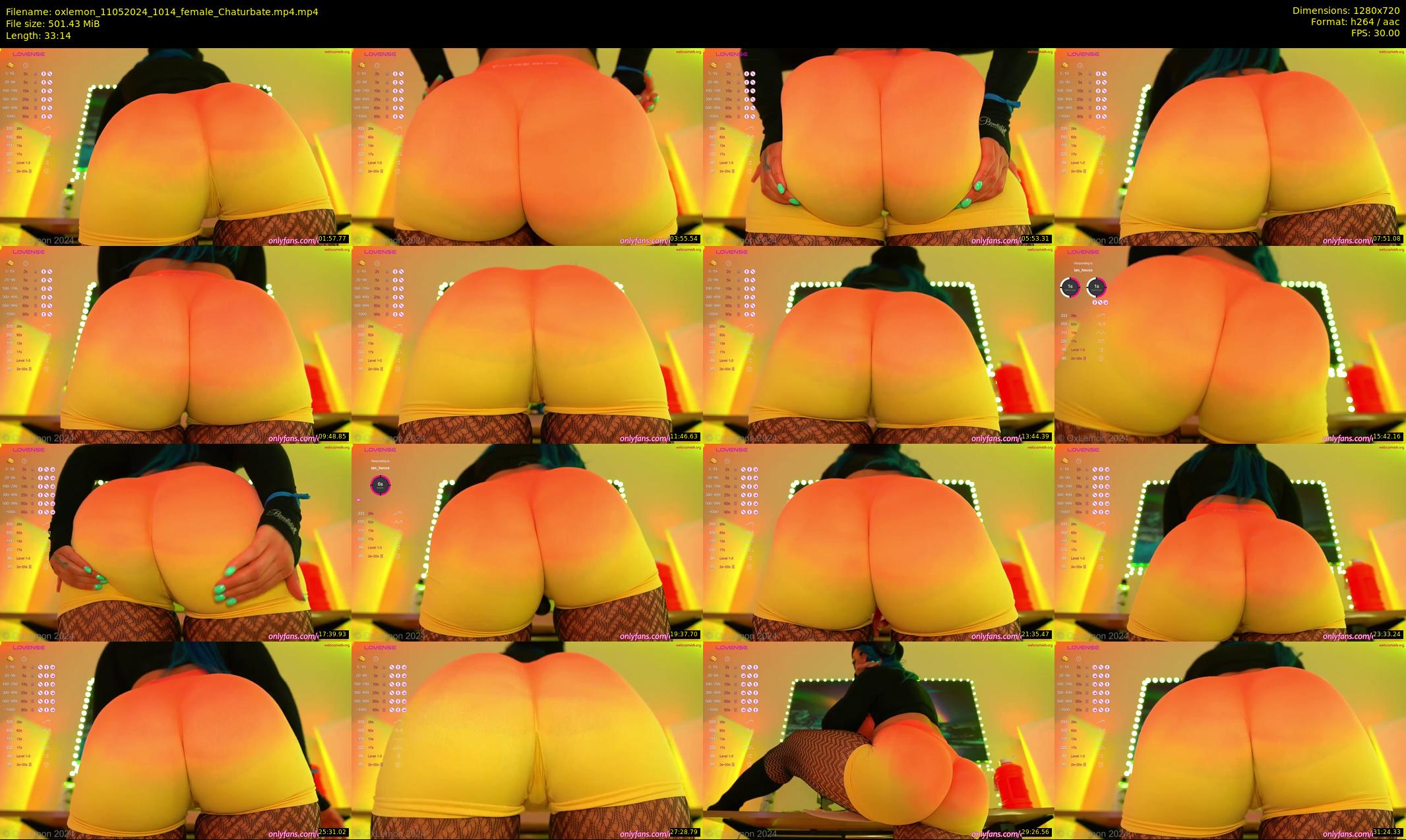 oxlemon — 34 minute Chaturbate female cam show recording, 720p, May 11, 2024