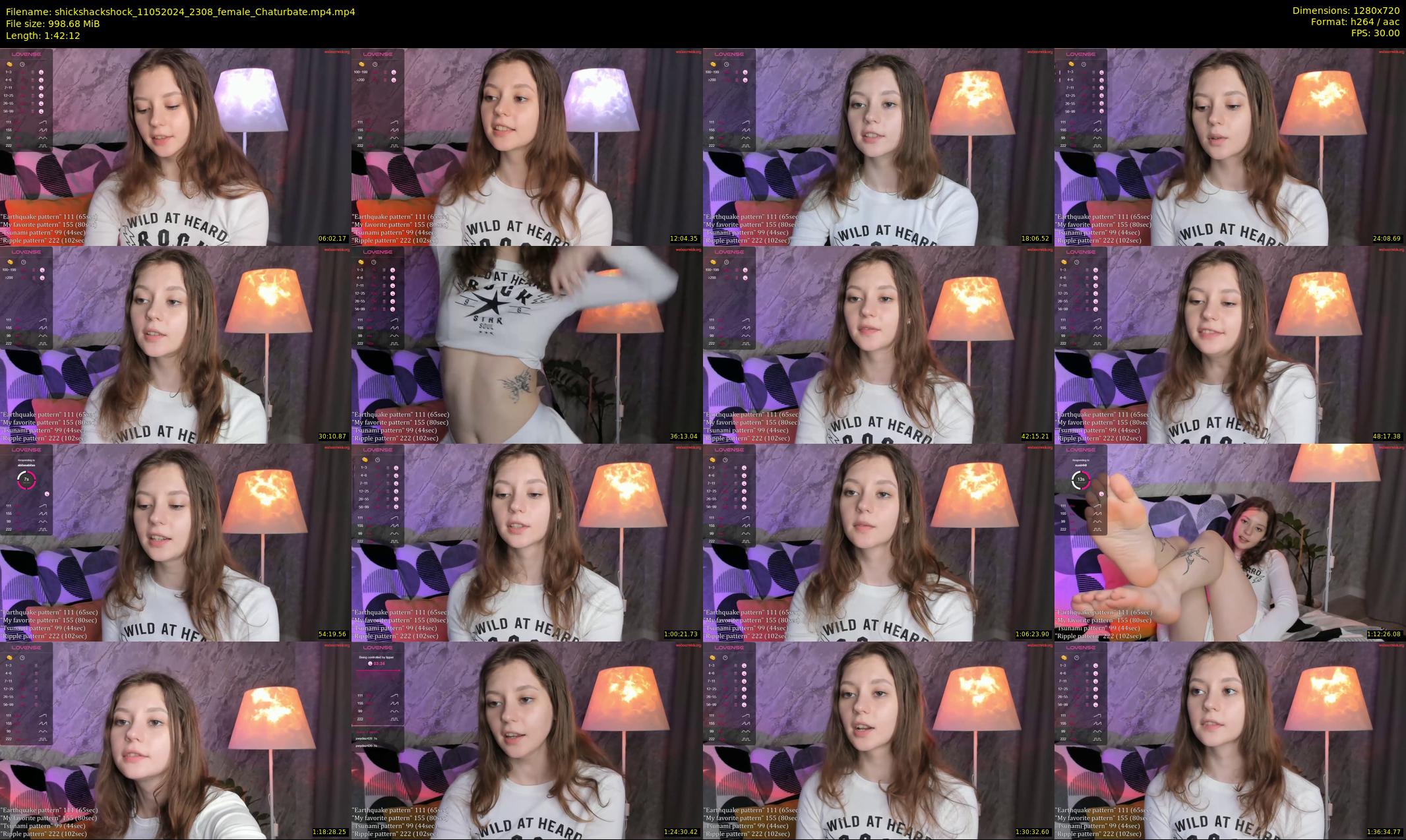 shickshackshock — 103 minute Chaturbate female cam show recording, 720p, May 11, 2024