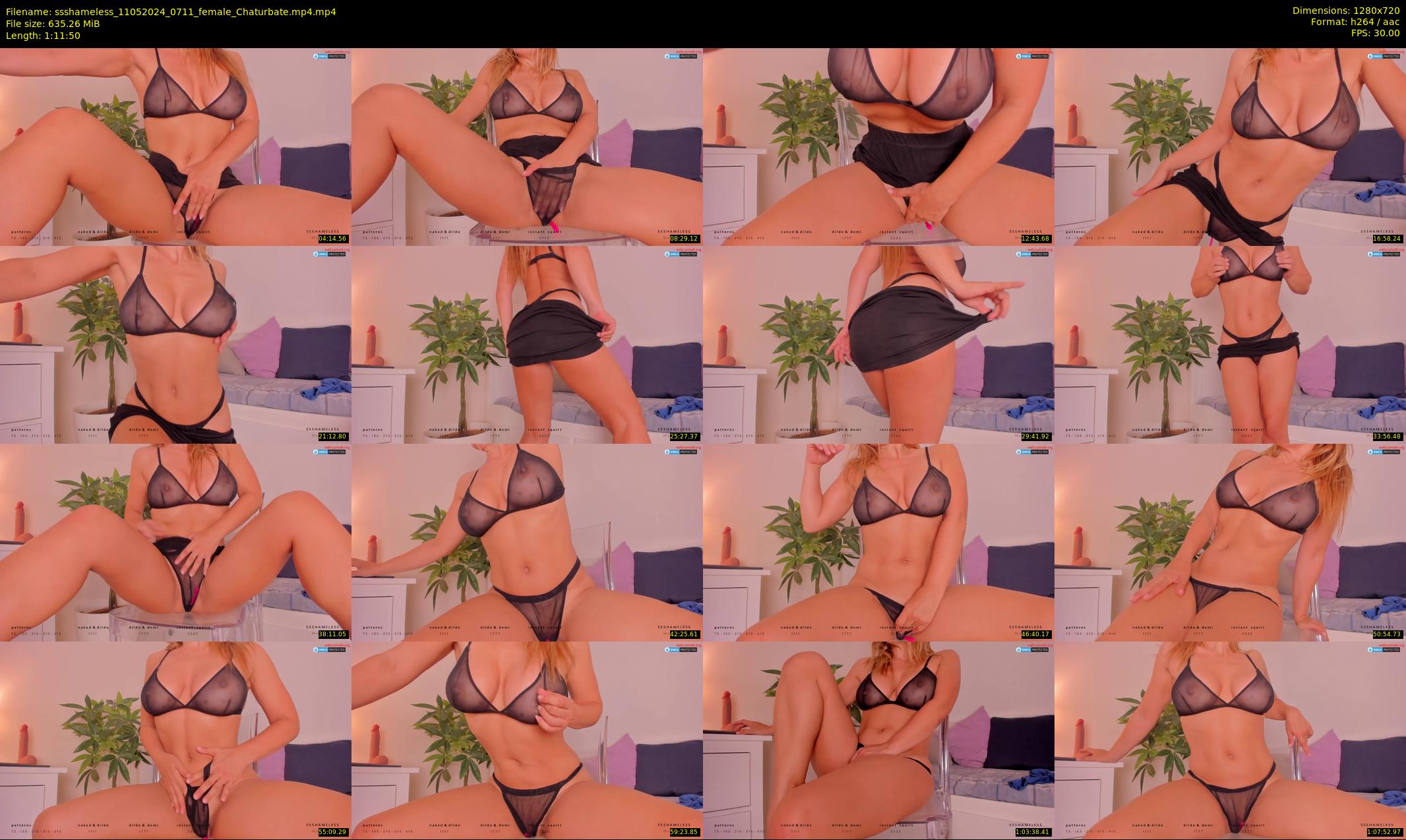 ssshameless — 72 minute Chaturbate female cam show recording, 720p, May 11, 2024