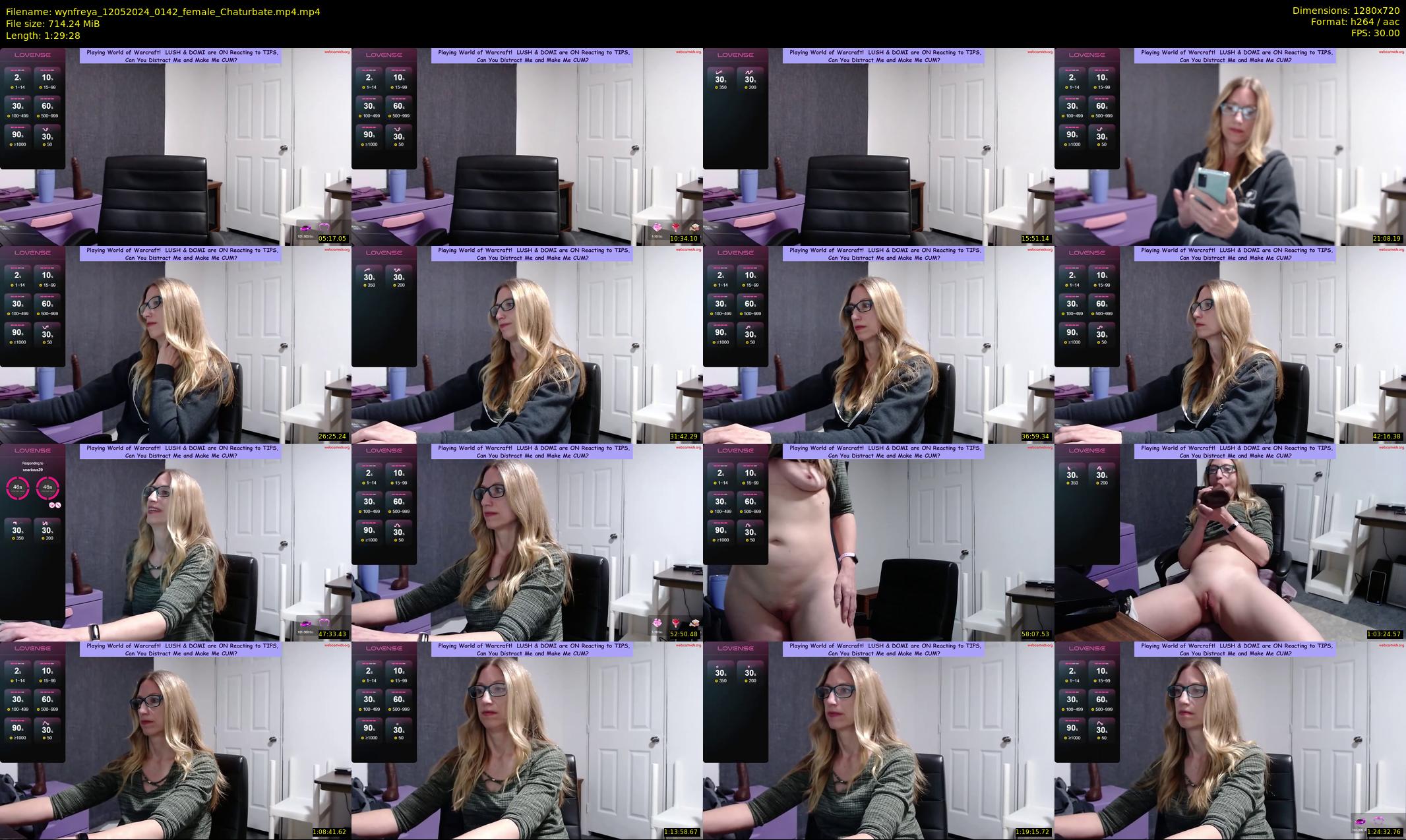 wynfreya — 90 minute Chaturbate female cam show recording, 720p, May 12, 2024