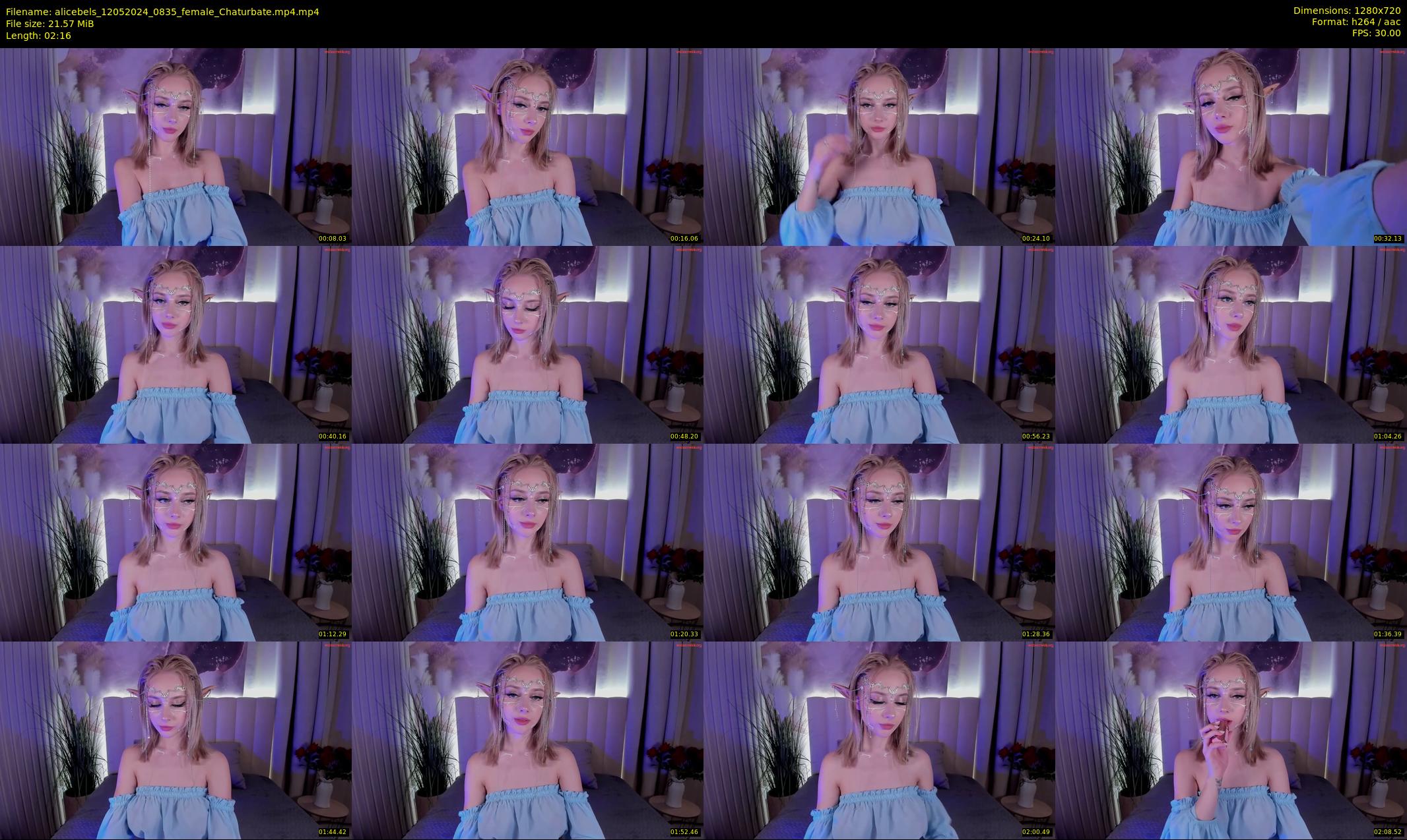 alicebels — 3 minute Chaturbate female cam show recording, 720p, May 12, 2024
