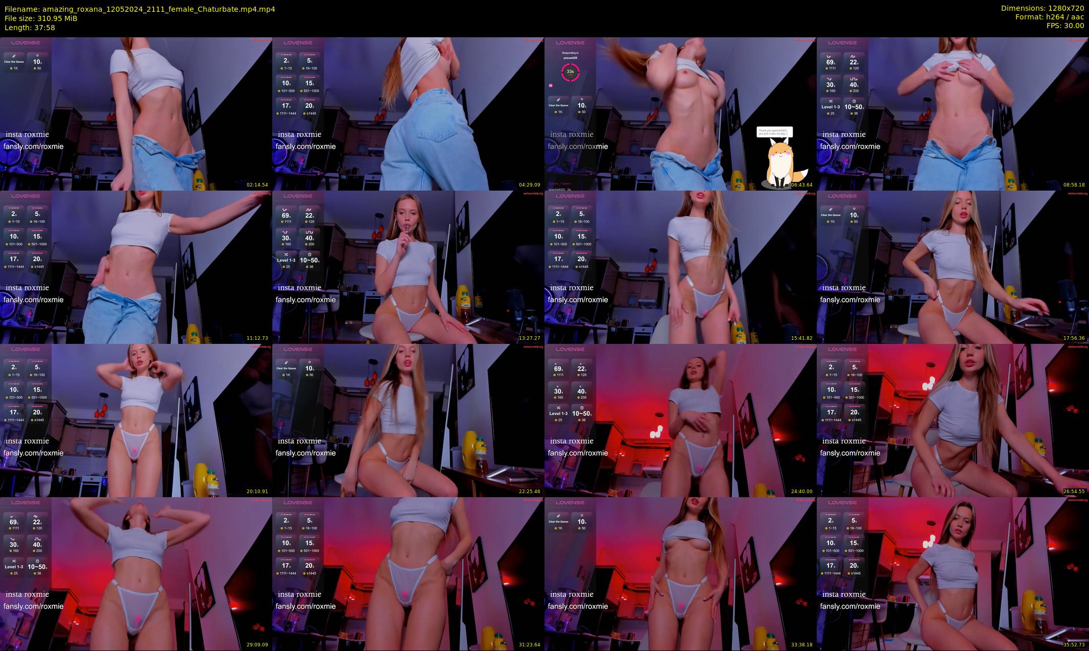 amazing_roxana — 38 minute Chaturbate female cam show recording, 720p, May 12, 2024