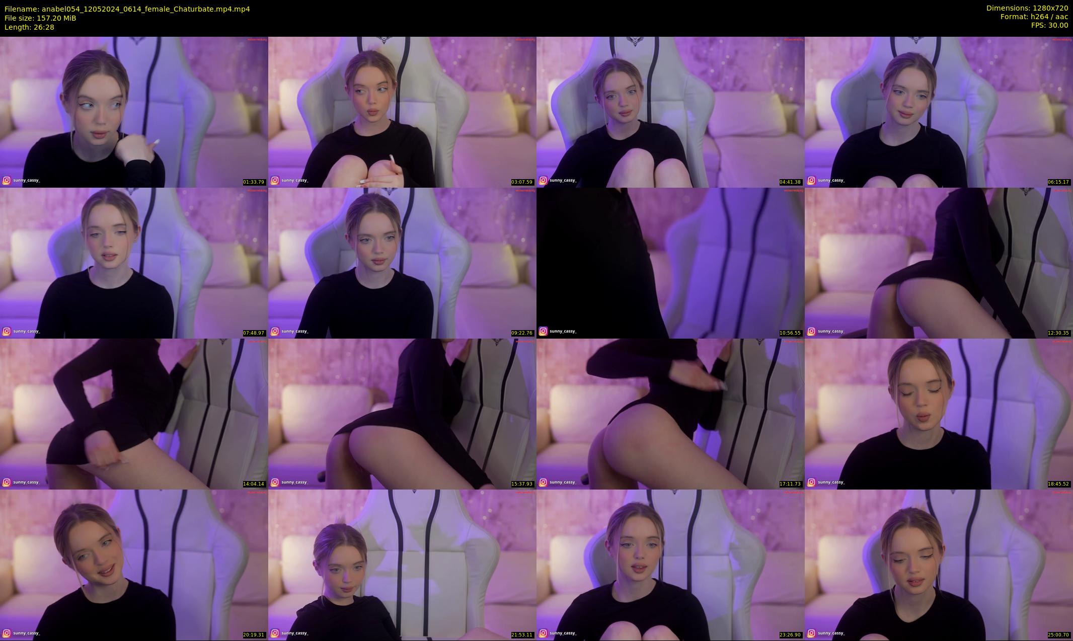 anabel054 — 27 minute Chaturbate female cam show recording, 720p, May 12, 2024