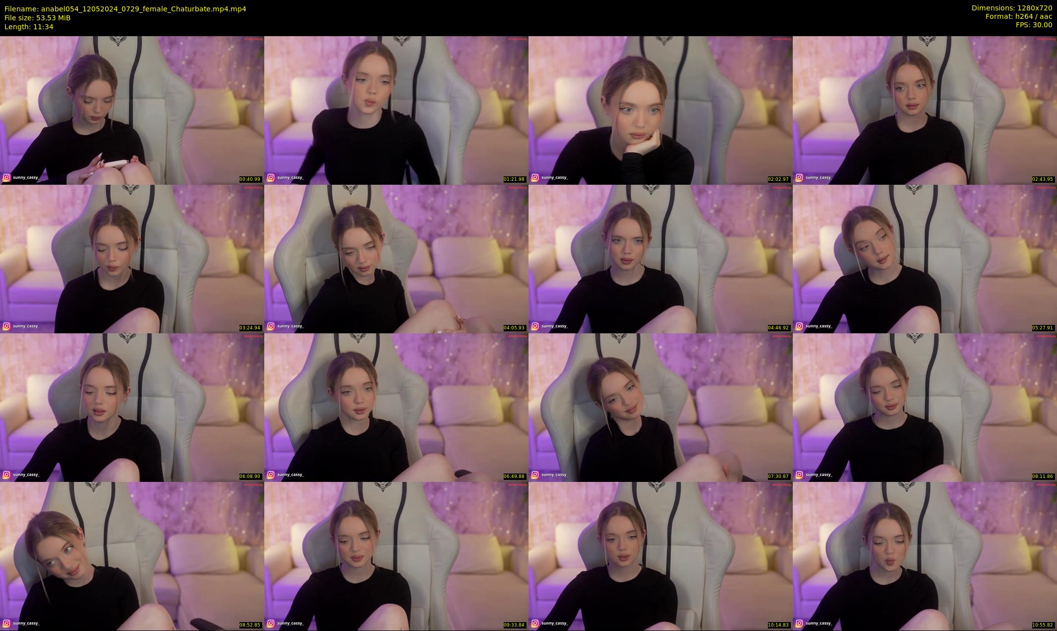 anabel054 — 12 minute Chaturbate female cam show recording, 720p, May 12, 2024