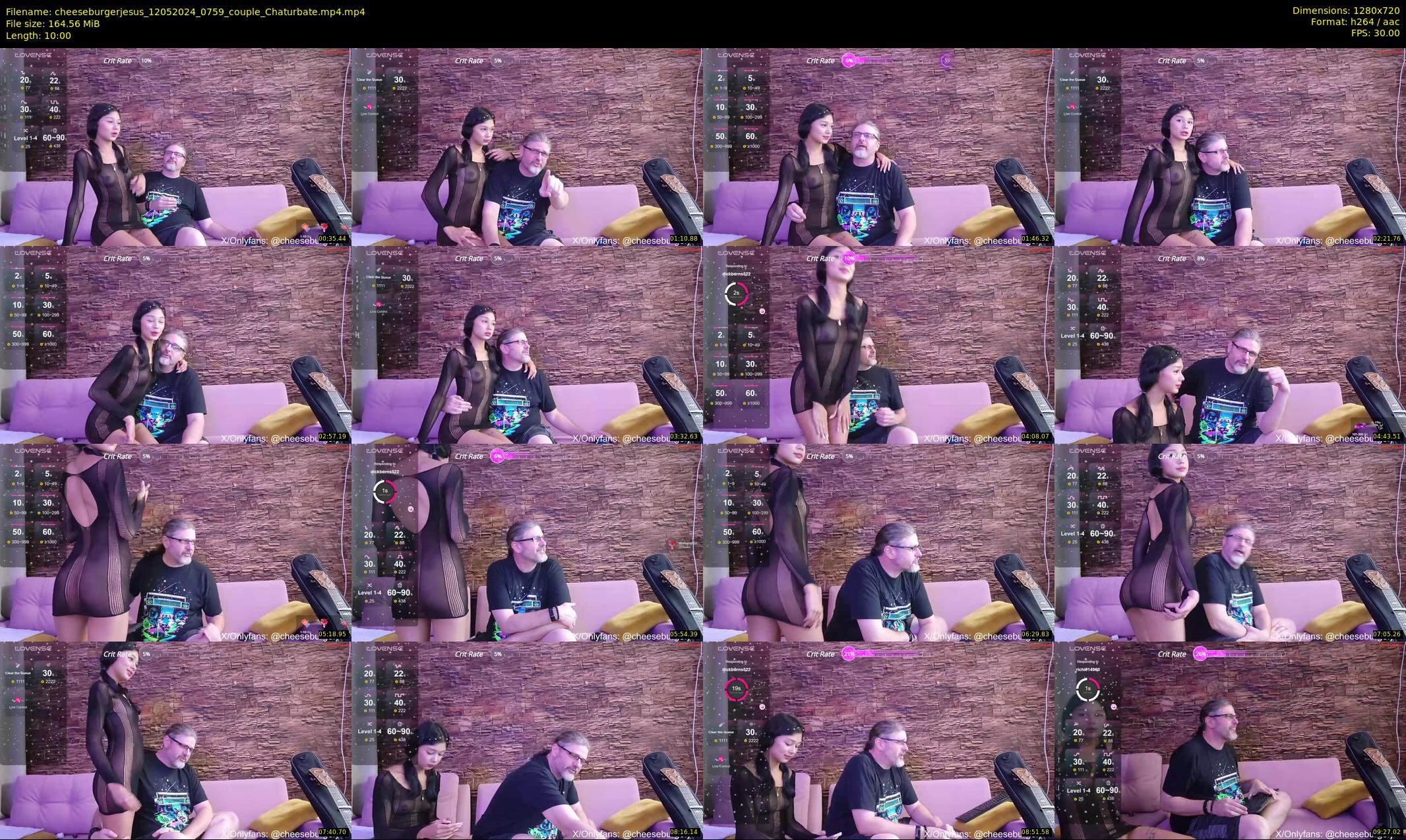 cheeseburgerjesus — 10 minute Chaturbate couple cam show recording, 720p, May 12, 2024