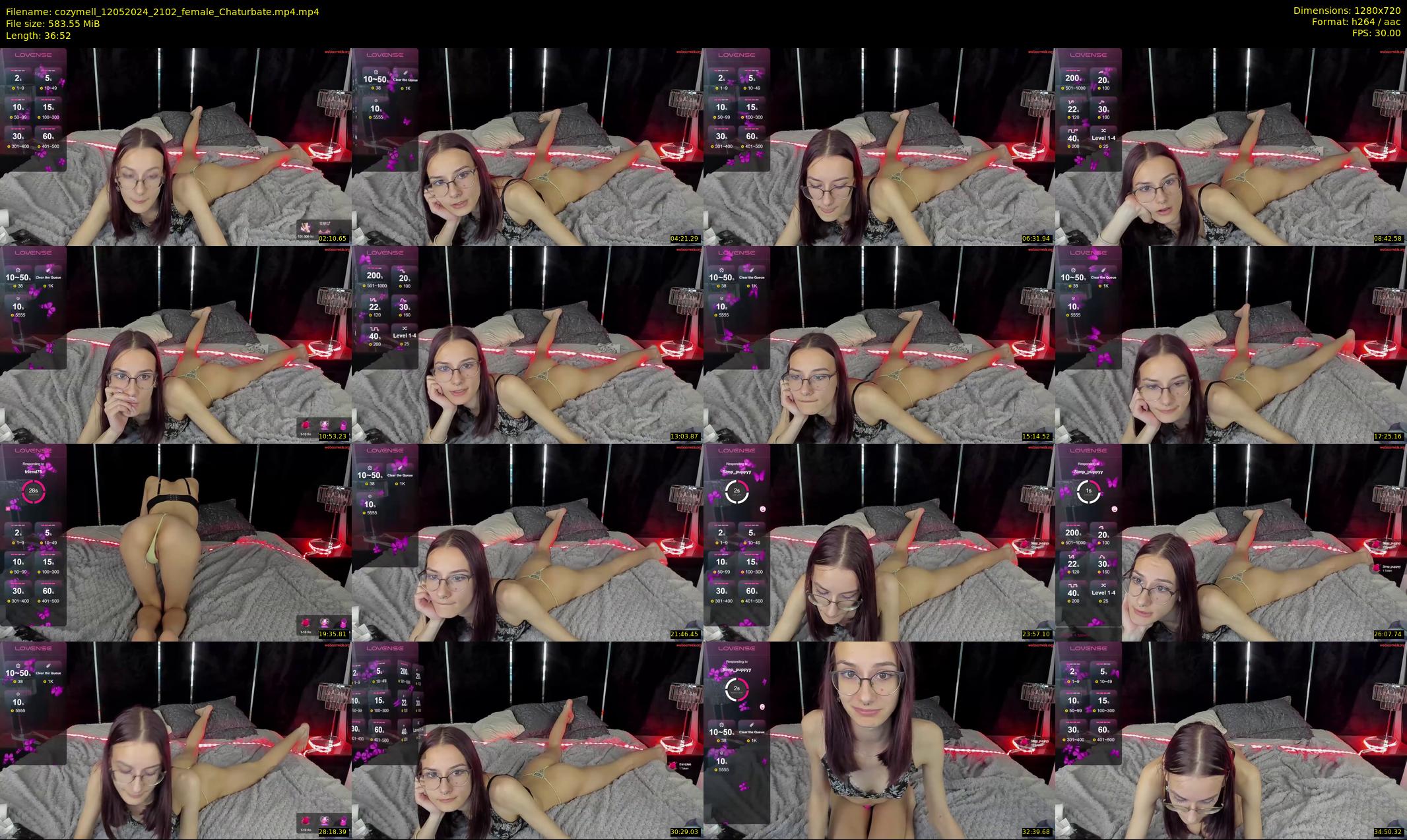 cozymell — 37 minute Chaturbate female cam show recording, 720p, May 12, 2024