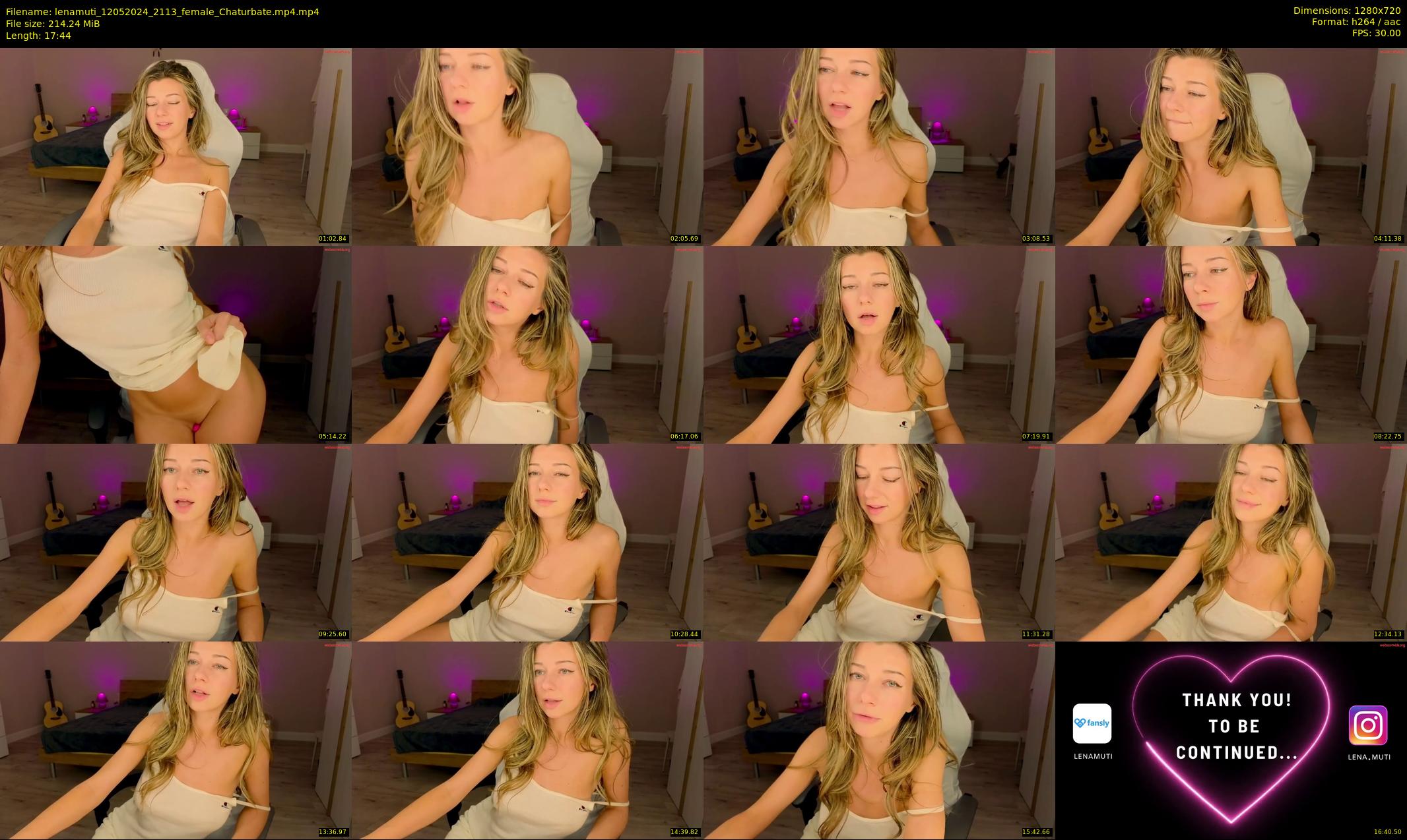 lenamuti — 18 minute Chaturbate female cam show recording, 720p, May 12, 2024