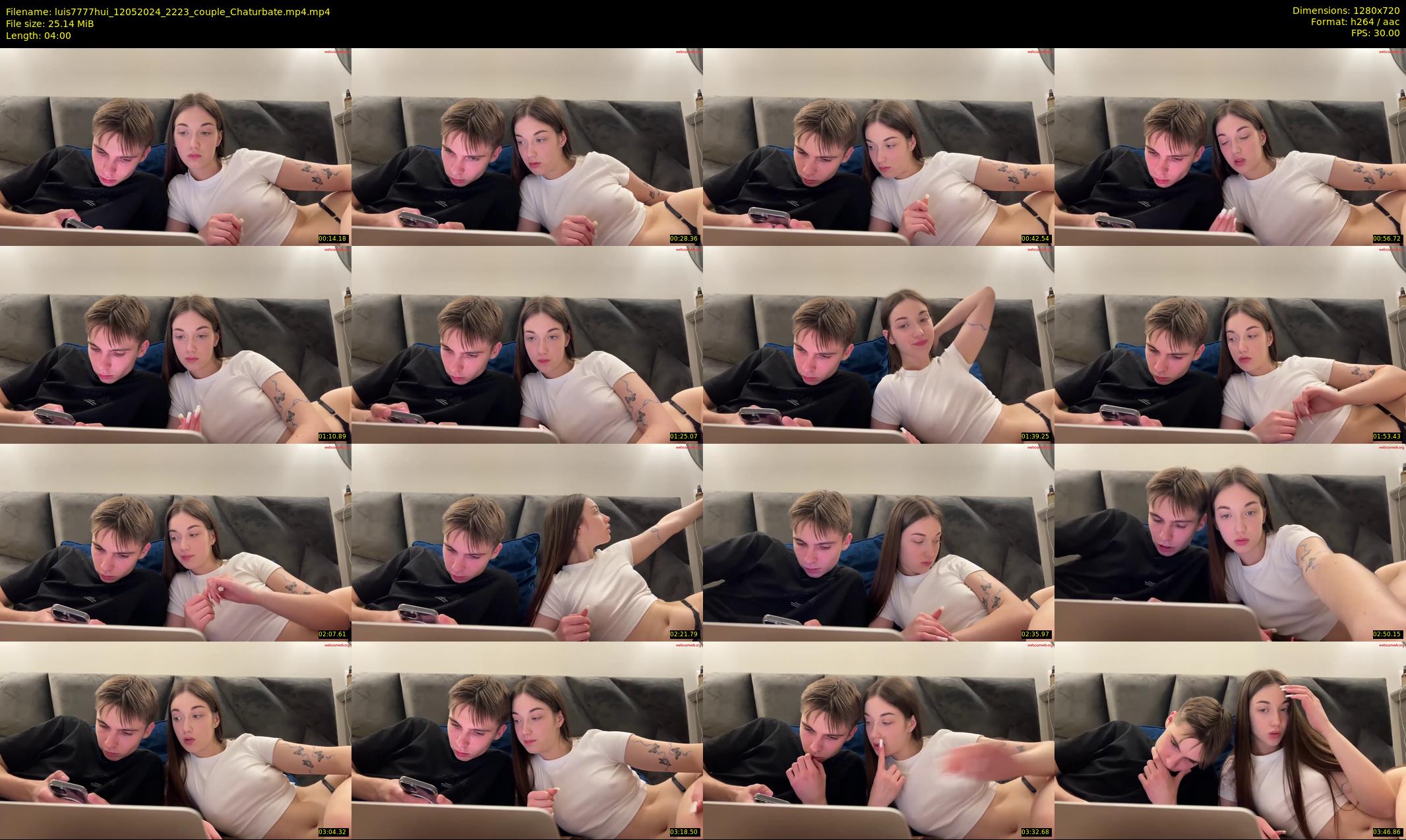 luis7777hui — 4 minute Chaturbate couple cam show recording, 720p, May 12, 2024
