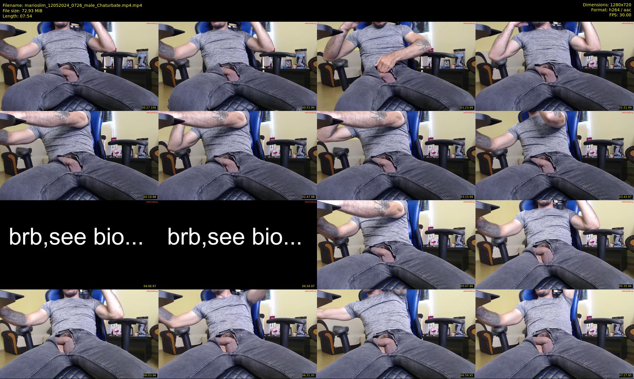 marioslim — 8 minute Chaturbate male cam show recording, 720p, May 12, 2024
