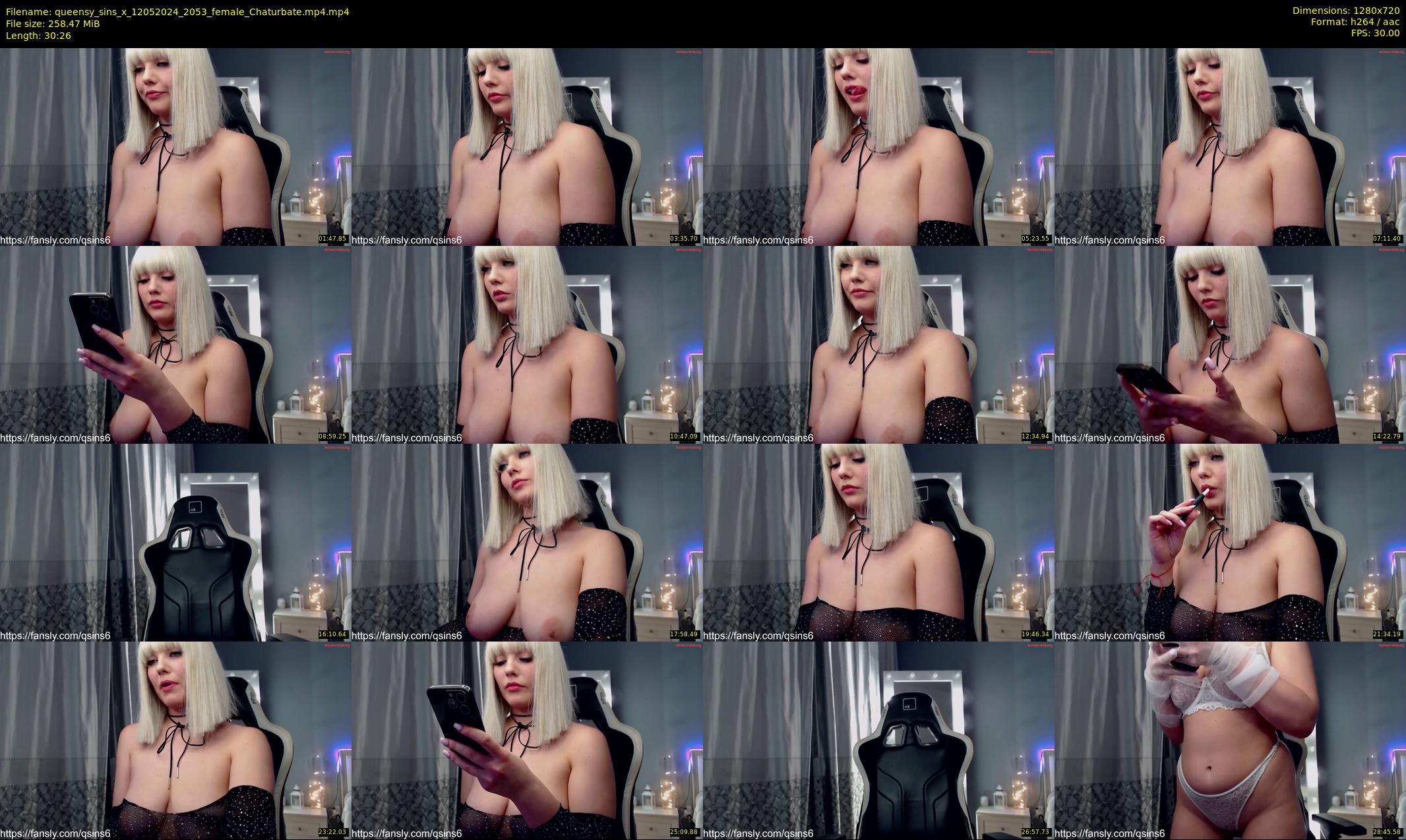 queensy_sins_x — 31 minute Chaturbate female cam show recording, 720p, May 12, 2024